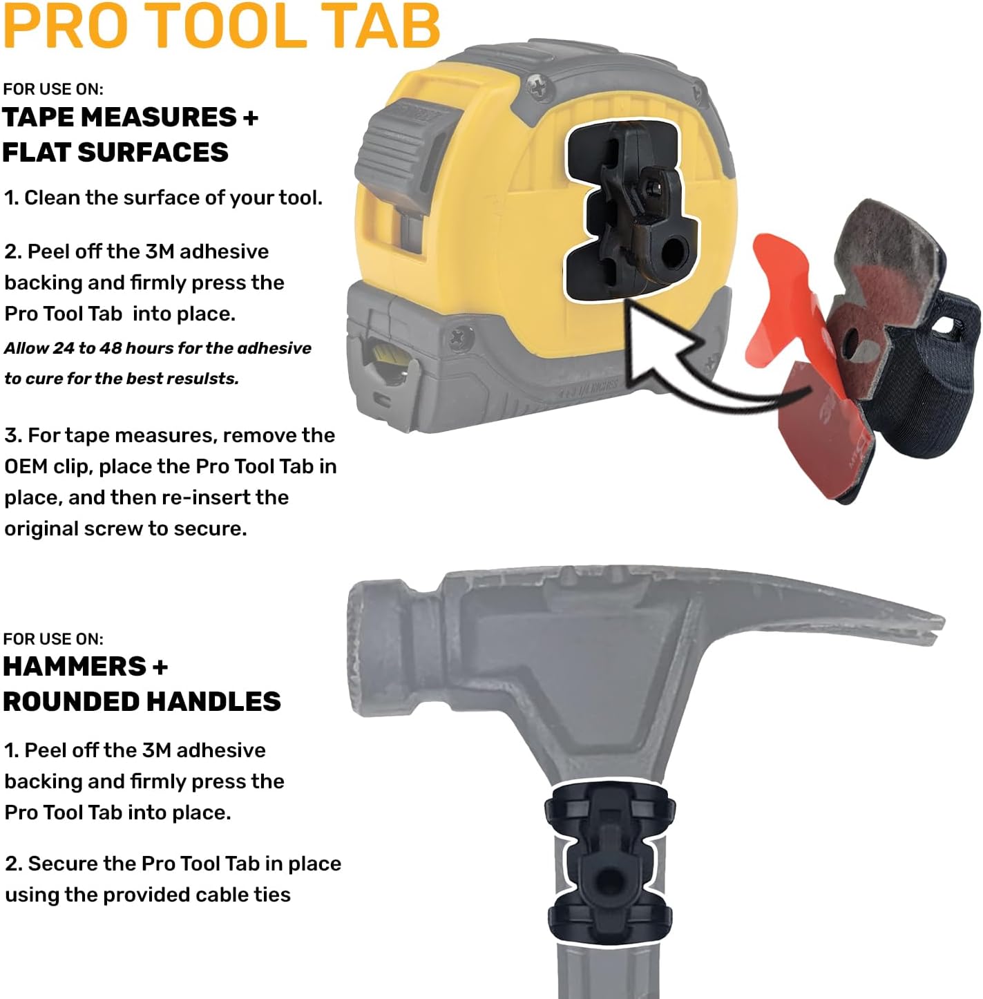 Spider Tool Holster - Pro Tape Measure + Hammer Holster Kit - Upgraded, Self Locking, Quick Draw Universal Tool Holder with Ambidextrous Thumb Lock - Compatible with All Major Brands - Image 3