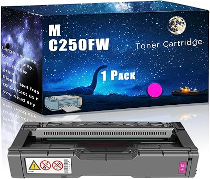 M C250FWB Toner Cartridge Compatible for Ricoh M C250FW M C251FW P C301W P C311W Printers,with Chip Large Printing Demands Magenta