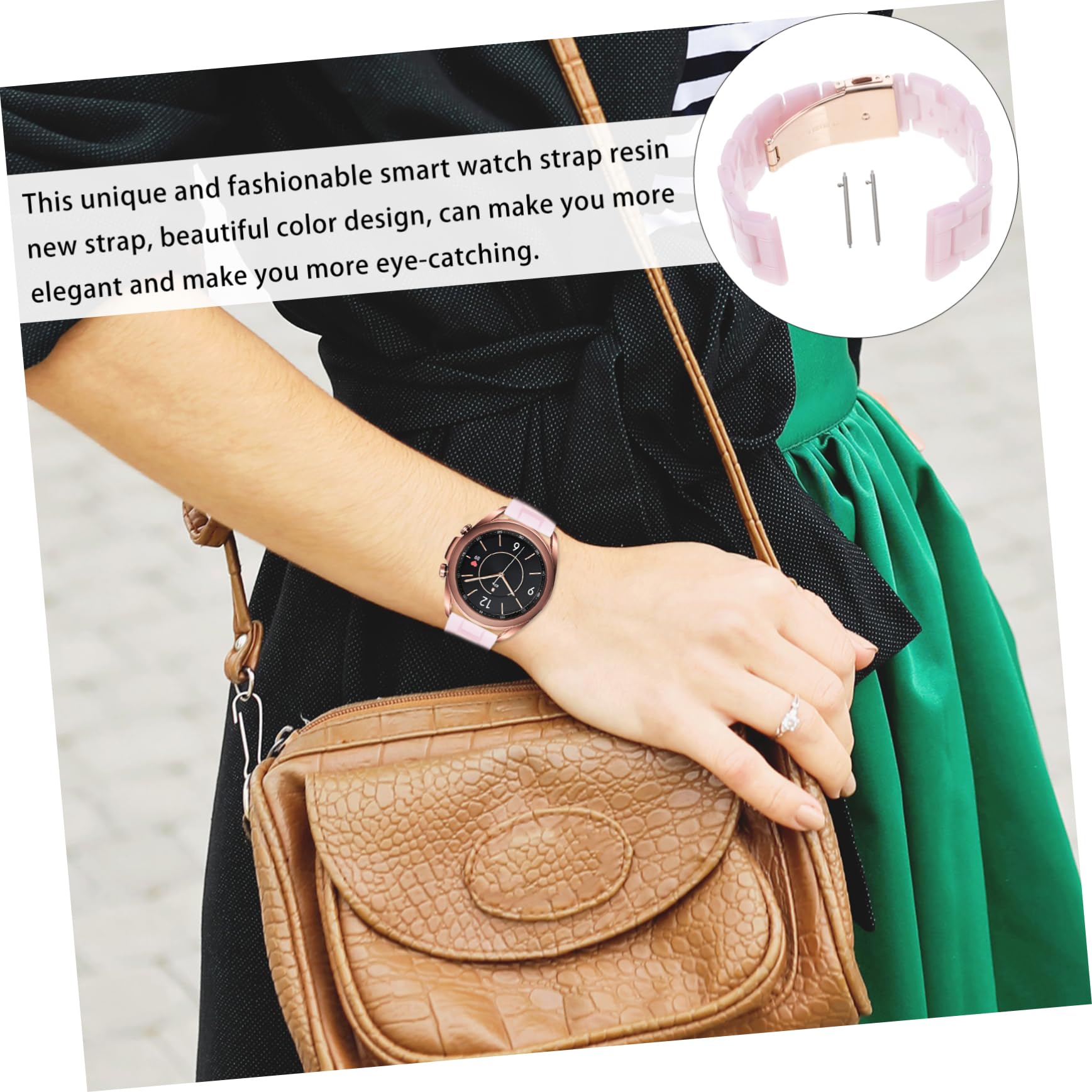 POPETPOP Bracelet De Montre Compatible Avec Samsung Watch Remplacement Résine Accessoires Pour Montres-bracelets
