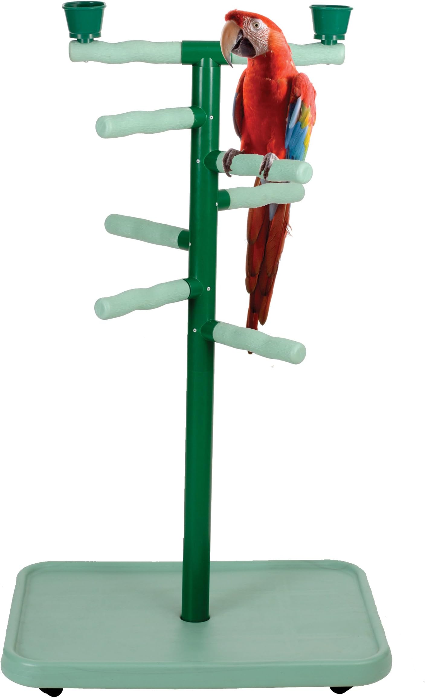 Acrobird, Large Play Tower, 22 1/2-Inch D by 32-Inch L, Green