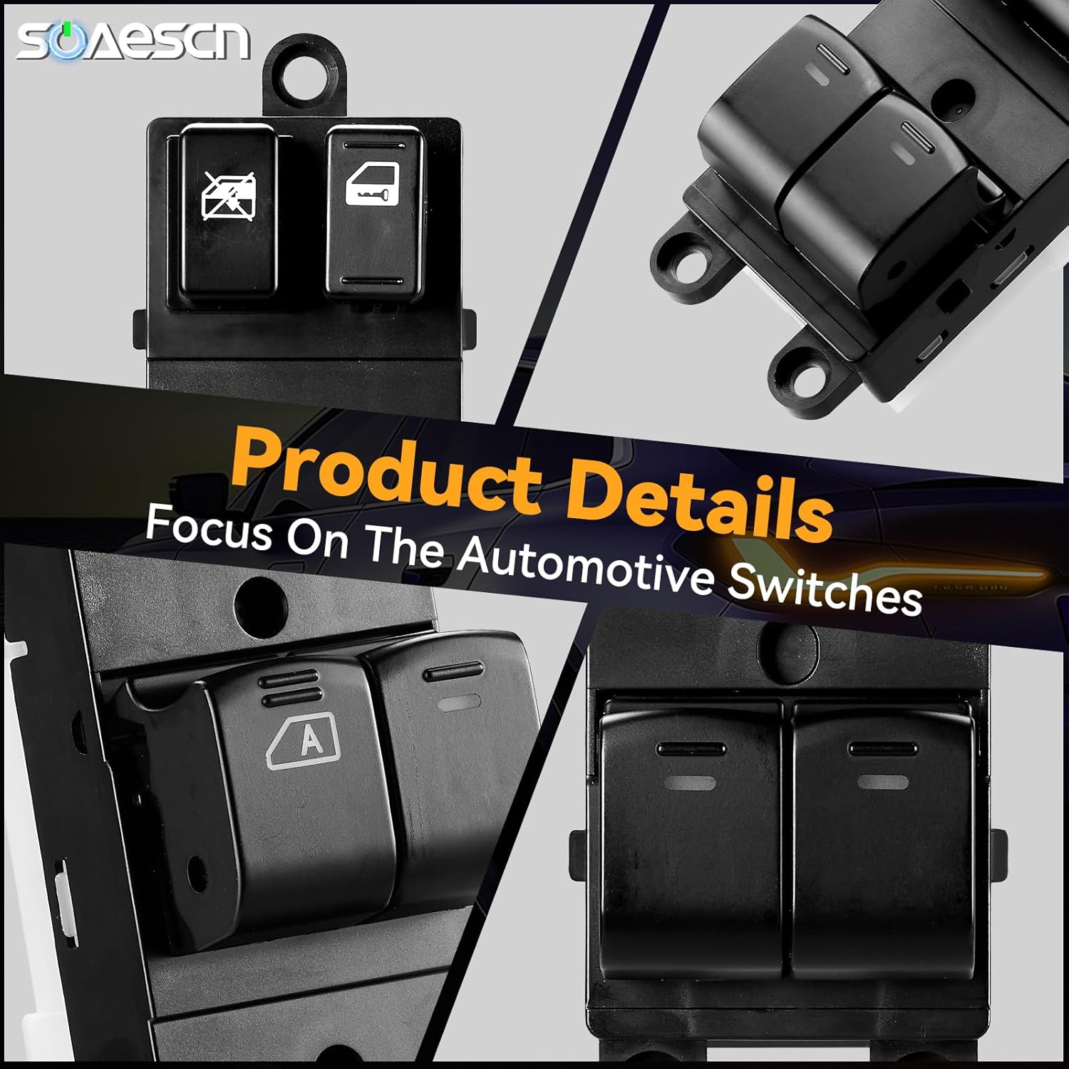 2005 2006 2007 Nissan Pathfinder Master Power Window Switch Control Driver Side - Nissan Pathfinder Door Lock Window Switch Assembly - Replacement 25401-ZP40B, 25401-9W100, 1S12448, DWS385