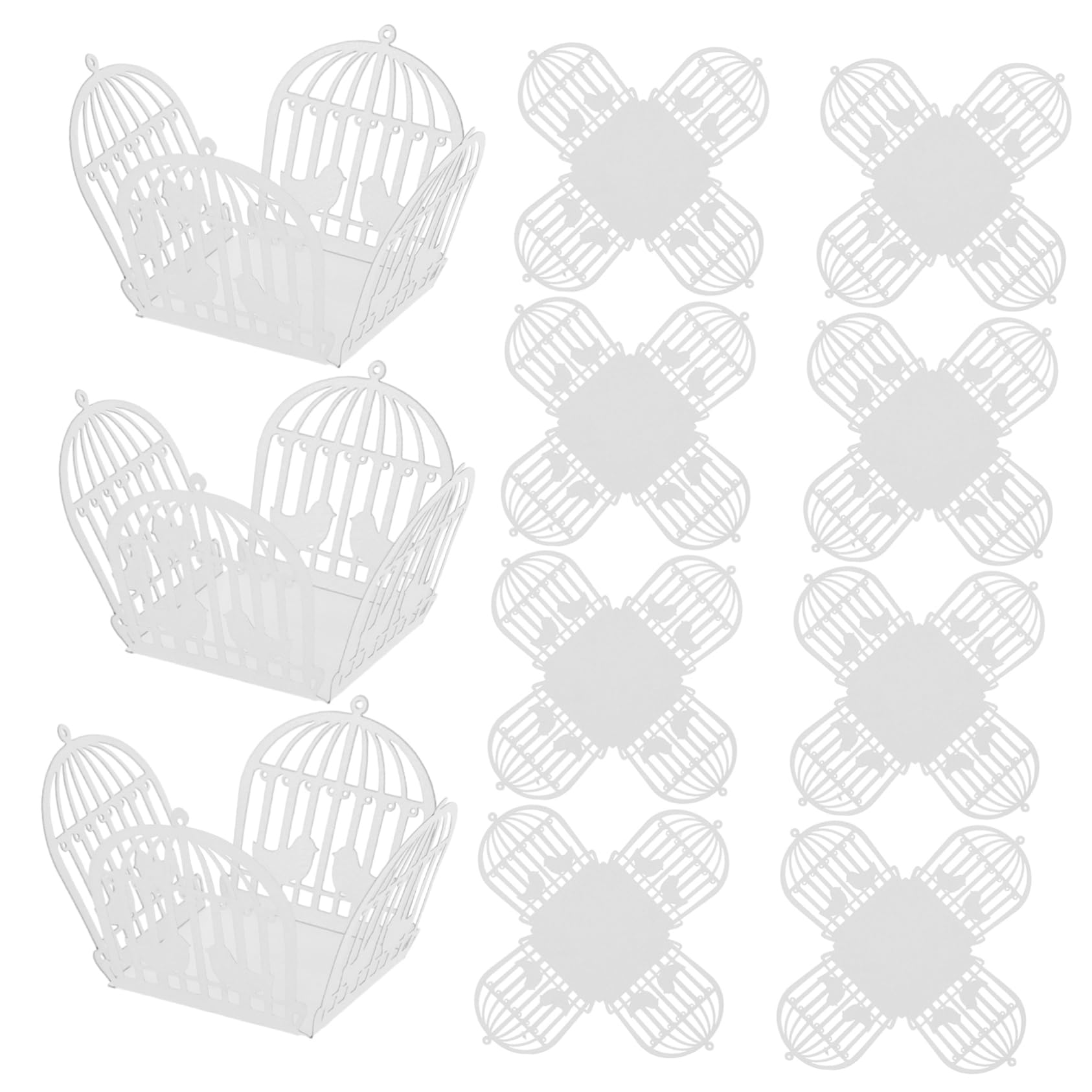FRCOLOR 250pezzi Scatole Decorativa Per Cioccolatini Con Design Cesta Vuota Confezione Elegante Per Feste e Matrimonio Per Dolci e Caramelle