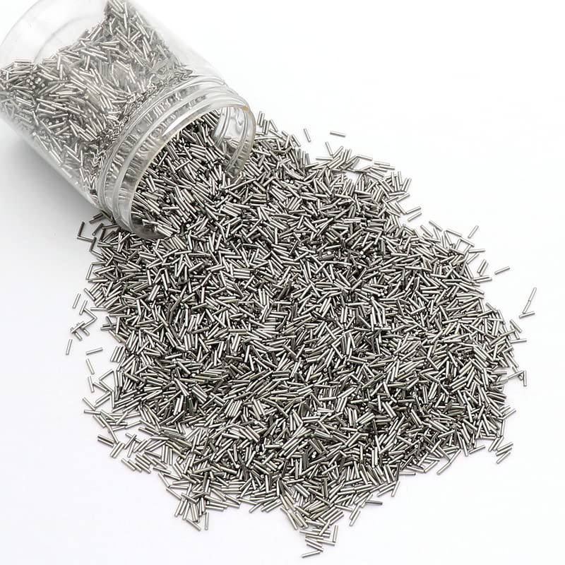 Mini épingles de polissage magnétiques en acier inoxydable 1000 g pour la fabrication de bijoux, aiguilles de polissage rotatives (0,8 x 10 mm)