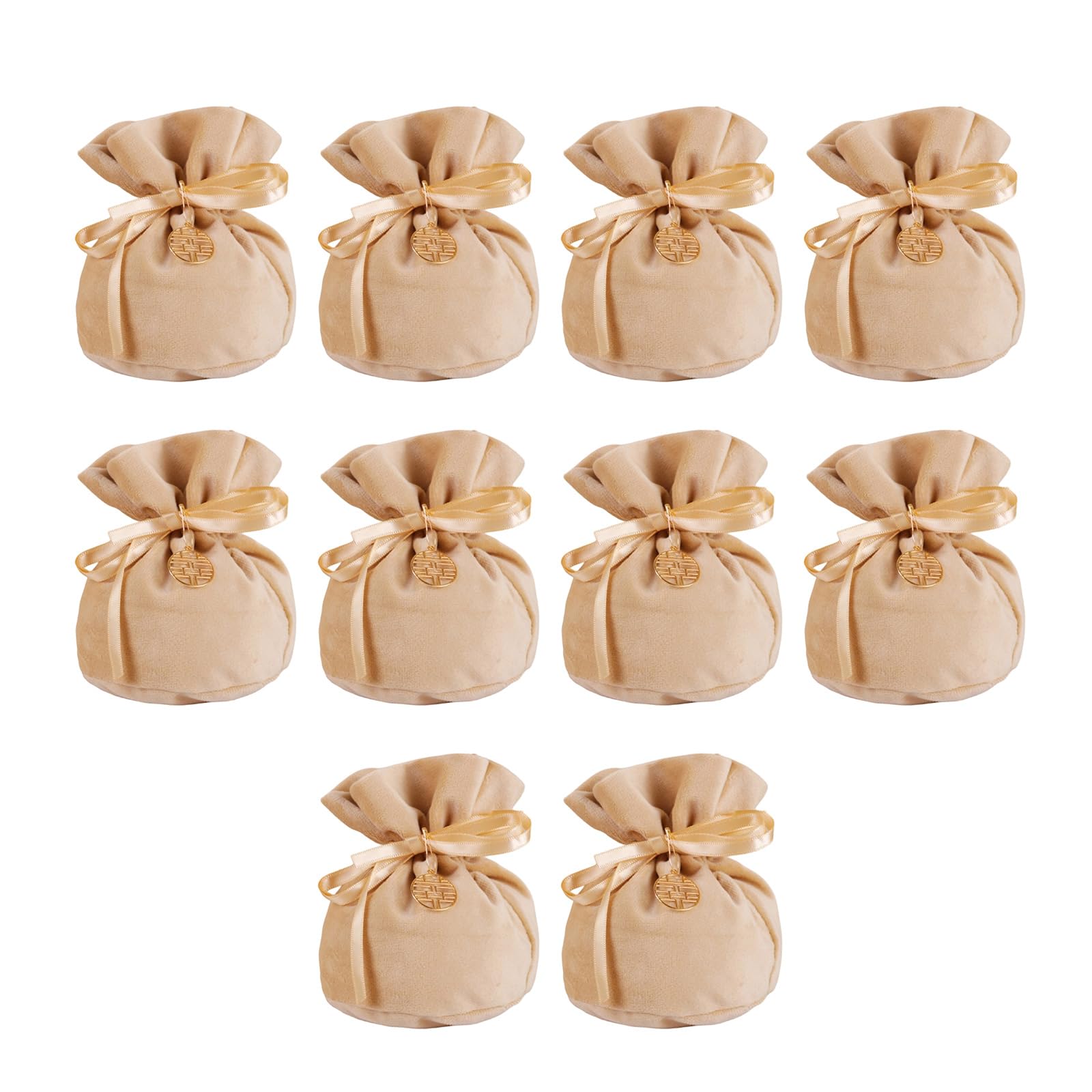 Yhplxyuus 10Pcs Velvety Cloth Drawstring Bag Wedding Gift Wrapping Pouches Birthday Party Treat Bag for Candy Chocolate Jewelry Luxury Velvety Gift Pouches