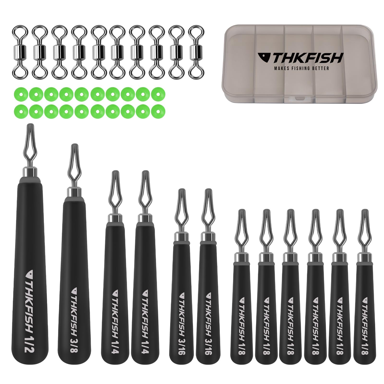 THKFISH Lot de 60 plombs de pêche - Kit de poids pour pêche en eau salée et eau douce