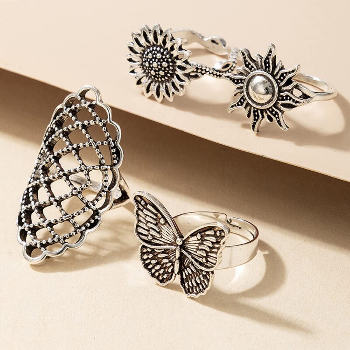 Contemporary Stackable Rings Set - Style 6
