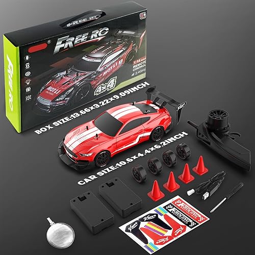 Miniatura 6 de Auto de control remoto RC Drift Car escala 116 4WD RC vehículo con luces LED 2.4GHz 18.6 mih RTR de alta velocidad de carreras de juguete deportivo