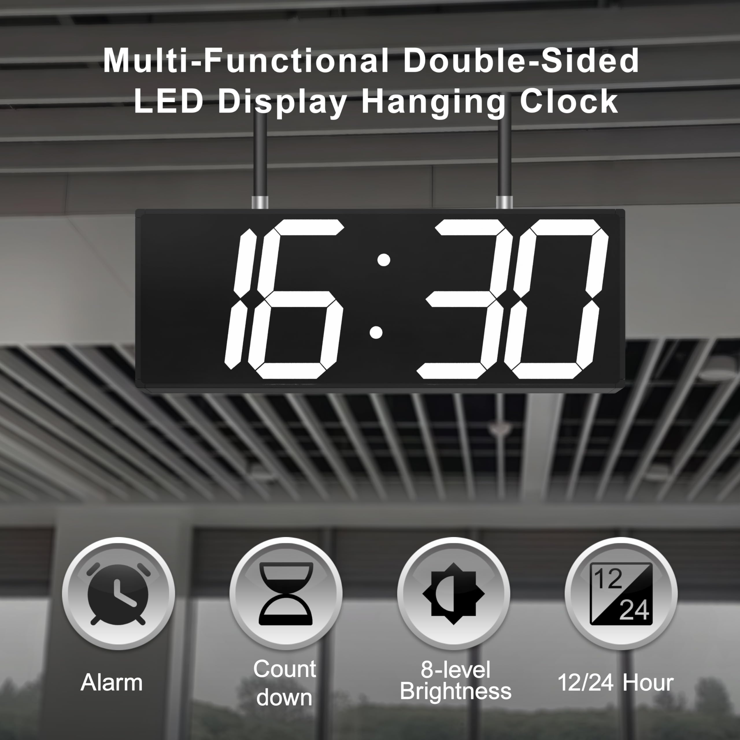 CHKOSDA Digital Wall Clock with Double Sided Display - Image 4