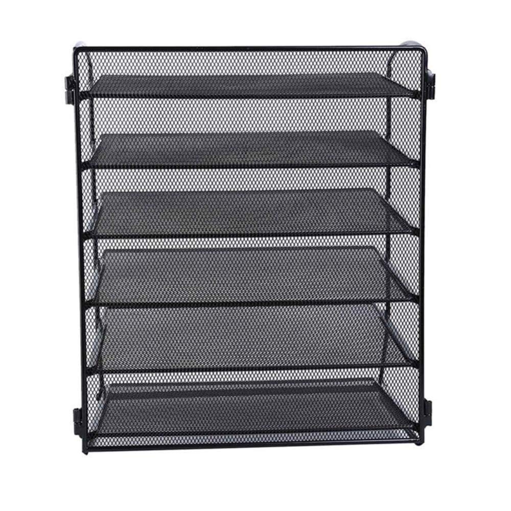 Bandejas Verticales de Malla de Alambre de Metal Negro de 6 Niveles, Soporte para Archivos de Documentos, Estante clasificador de Escritorio de Oficina
