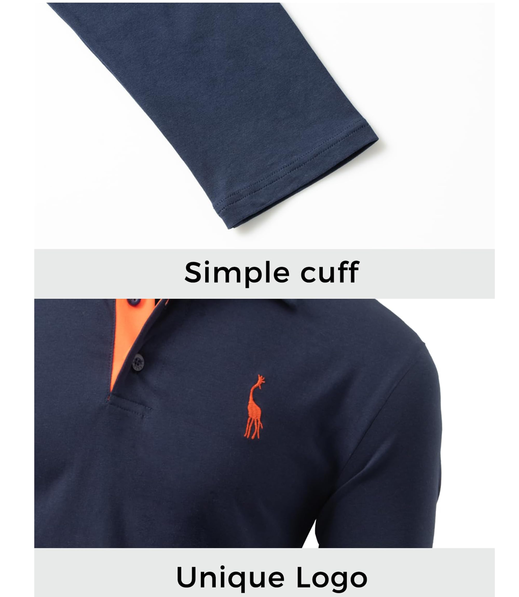 GLESTORE Polo Uomo Manica Lunga Maglietta Uomo T-Shirt Cotone Polo Lavoro Uomo