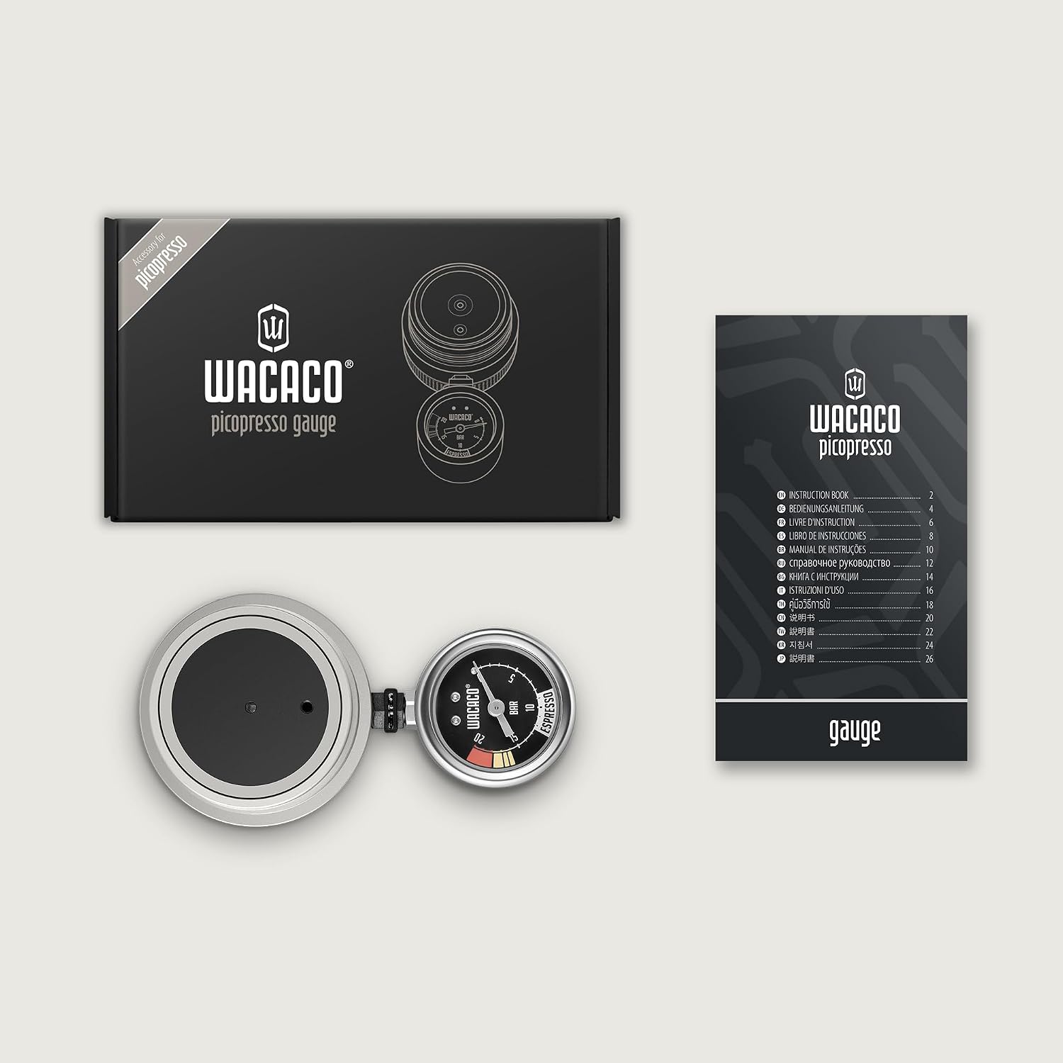 WACACO Picopresso Gauge Accessory, Pressure Meter for Precision Espresso Brewing, Accessory for Picopresso, Only Compatible with the Picopresso