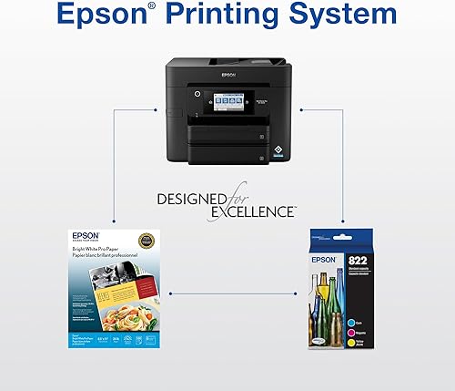 Miniatura 6 de Epson 822 DURABrite Ultra Ink Cartucho amarillo de capacidad estándar (T822420-S) funciona con Workforce Pro WF-3820, WF-3823, WF-4820, WF-4830,