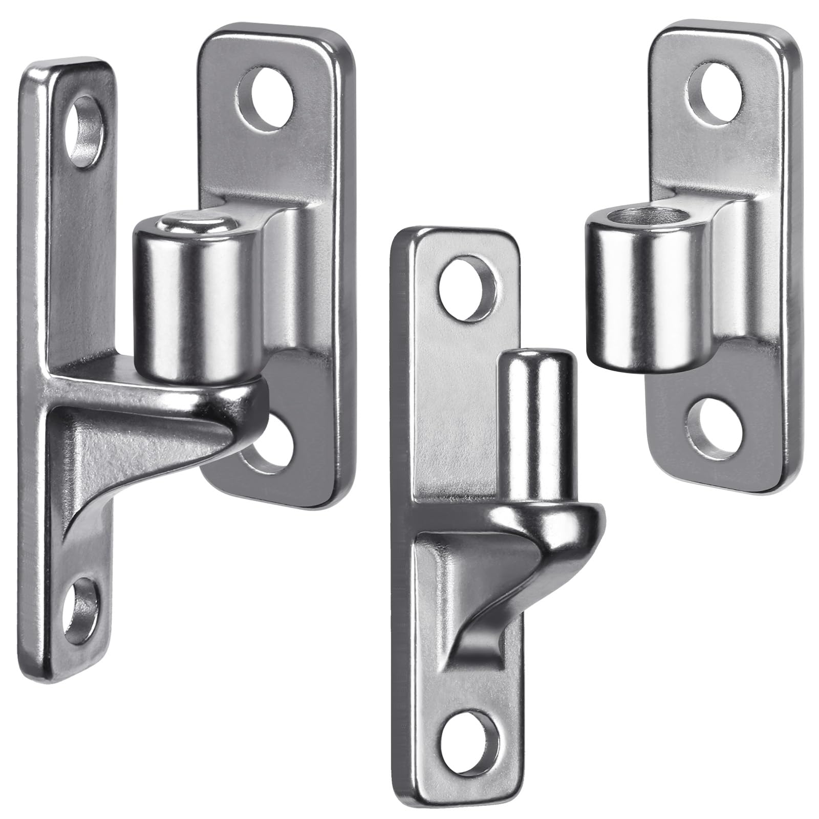 Dolibest Torscharnier Aushebescharnier 16mm Kloben auf Platte 2 Torband | 16mm Dorn mit Augenscharnier,Edelstahl Torbeschläge Wand,Zauntor Feldtor Hoftor Holzpfosten,Haken-Band Komplettes Set,272kg