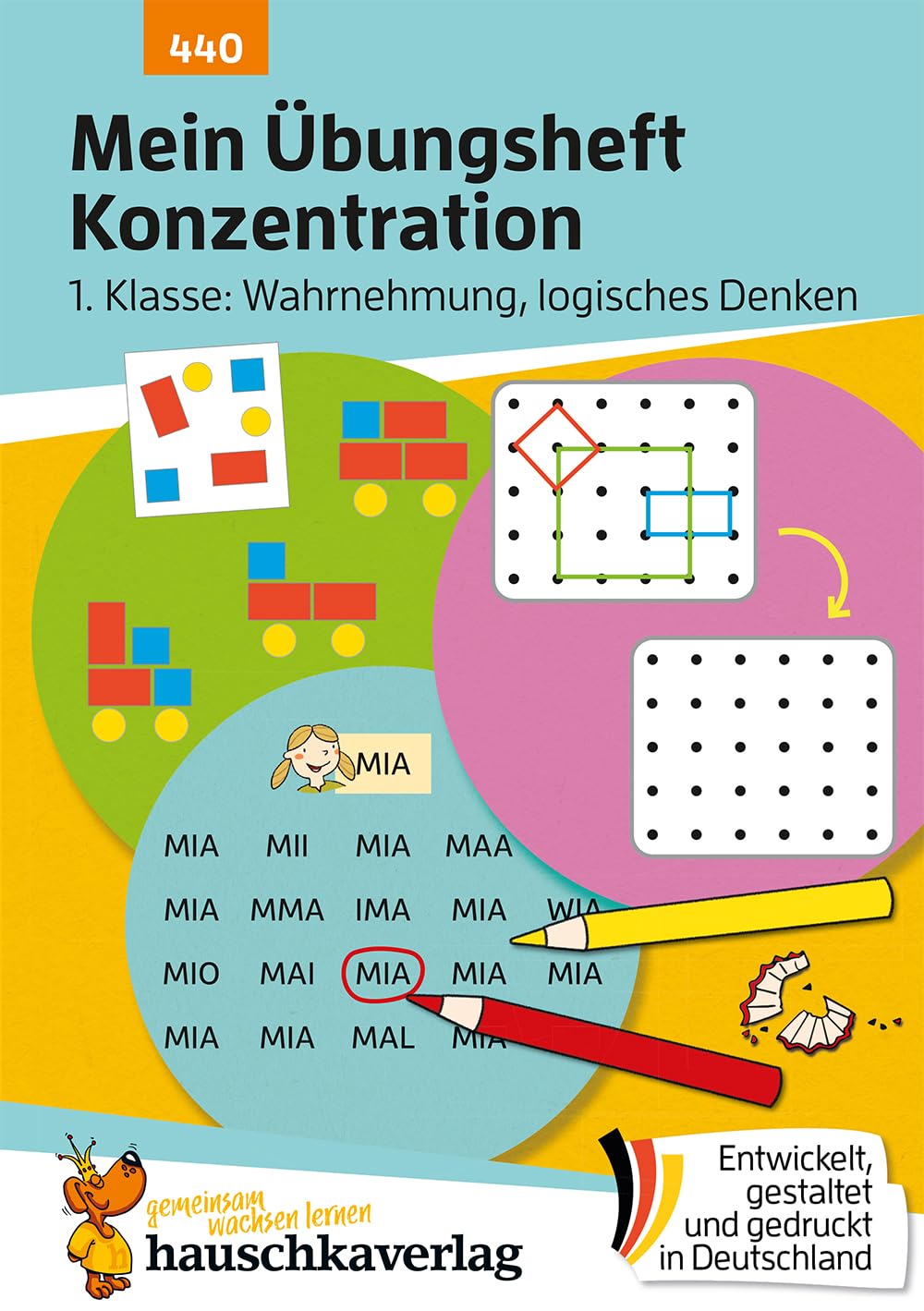 Mein Übungsheft Konzentration - Schulanfang: Wahrnehmung, logisches Denken: Lernhilfe mit Lösungen für die 1. Klasse