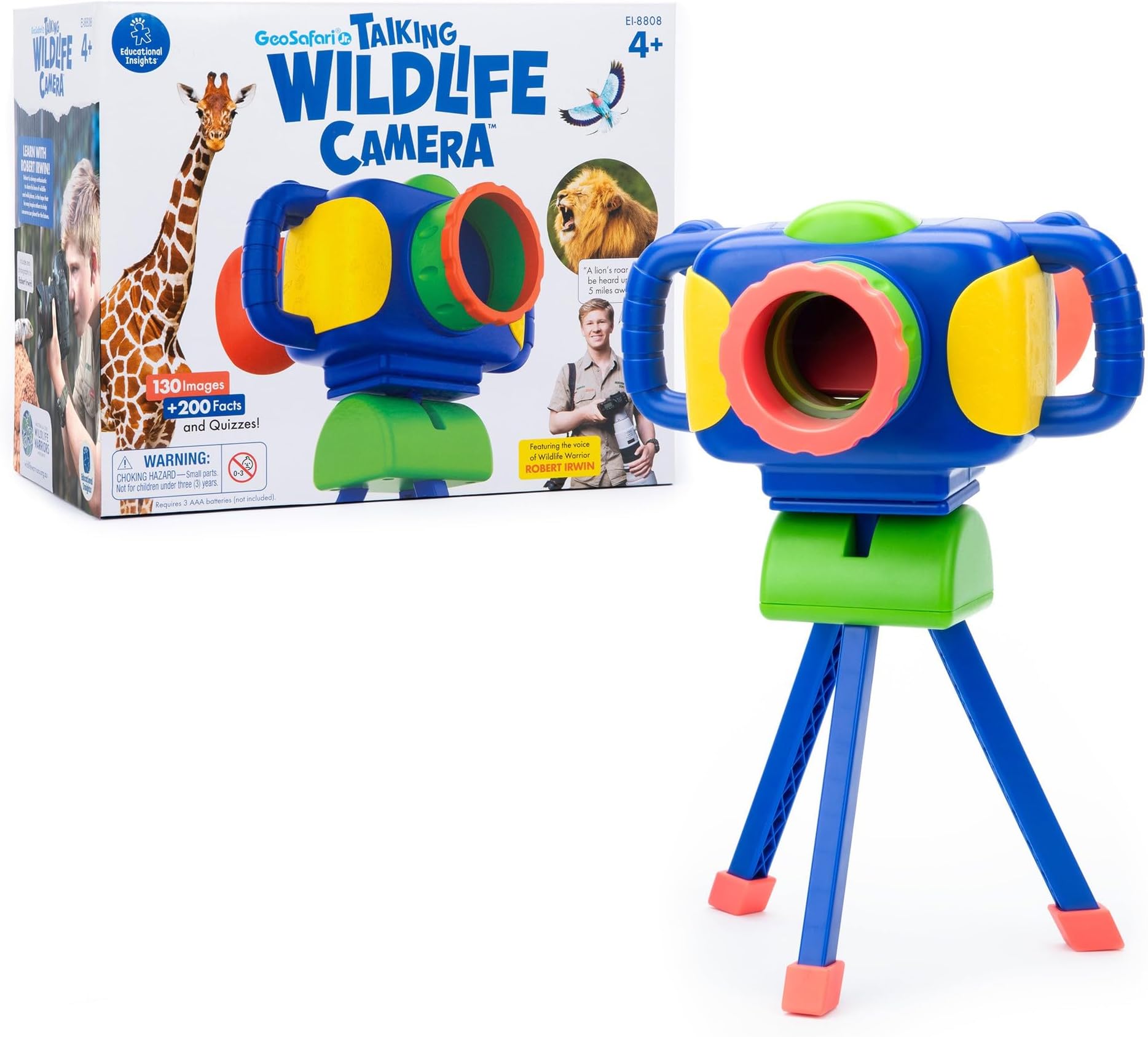 GeoSafari Jr. Talking Wildlife Camera, Voice & Photography-Robert Irwin, STEM Toy, Gift for Boys & Girls, Ages 4+