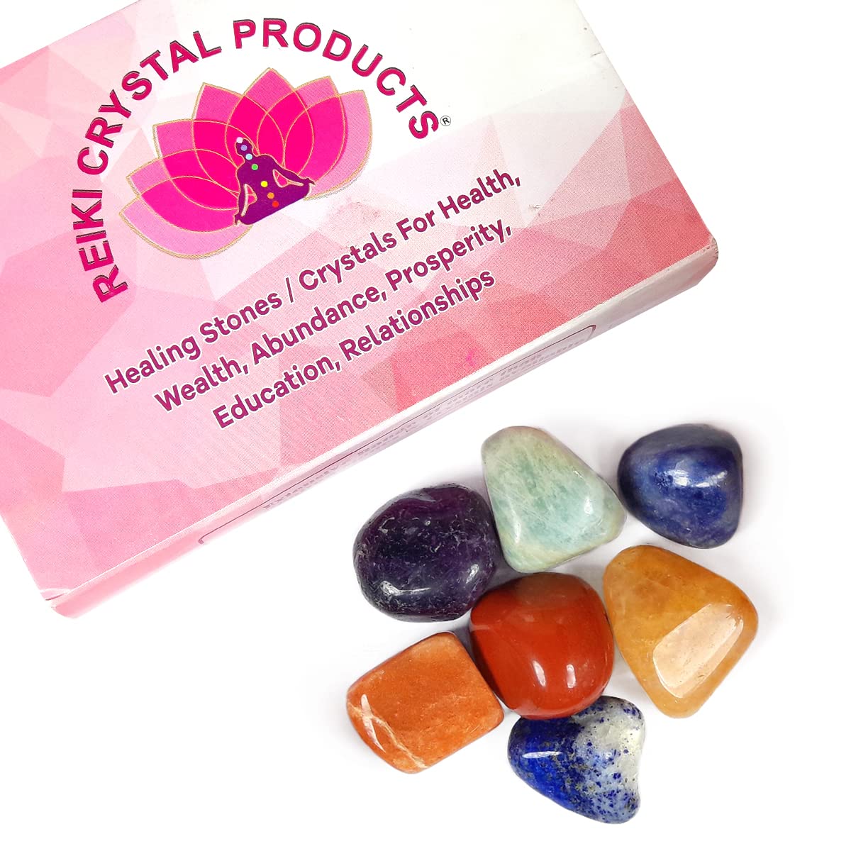 Reiki Crystal Products Natural Renal Tumble Kit Seven 7 Chakra Crystal Tumble Stone Sets energized by experienced Reiki Healing Grandmaster (B09WYWPBD8) Amazon Price History, Amazon Price Tracker