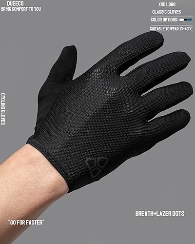 Miniatura 2 de Guantes de ciclismo DUEECO - Guantes de bicicleta para hombres y mujeres con acolchado de palma XRD de 3 mm, compatibles con pantalla táctil para