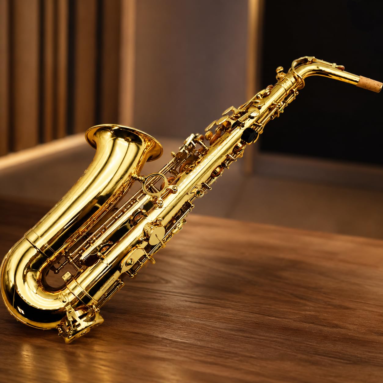 Sassofono contralto E-Flat in ottone, strumento musicale per principianti ed esperti, design durevole per un suono e prestazioni di qualità