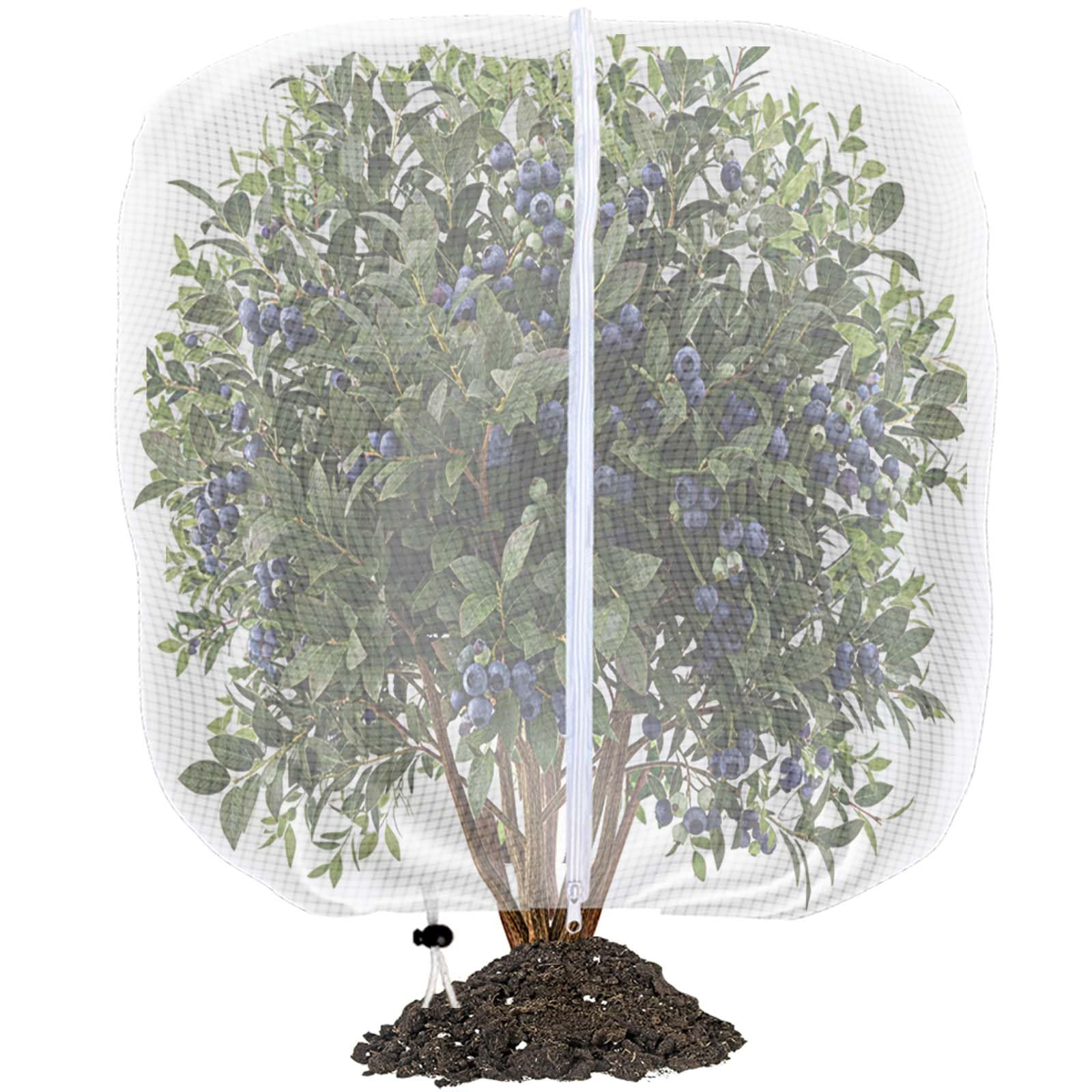 180x200cm Insect Netting Bags,Fruit Tree Netting with Zipper & Drawstring,Garden Bird Barrier Mesh Covers Bags for Protecting Tree Blueberry Flowers Vegetables Bush Plants from Bugs Deer Pest