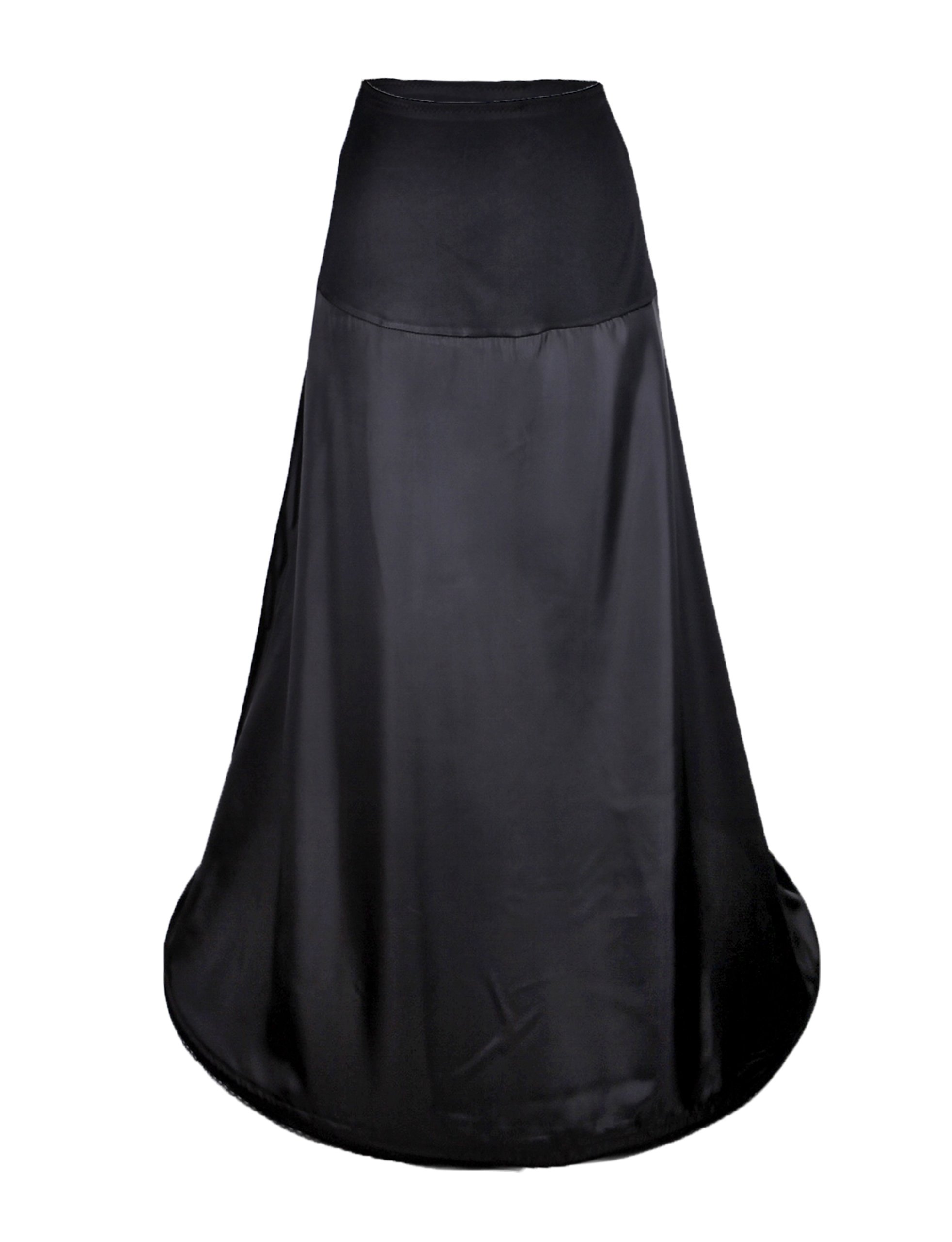 Flora 1-Hoop Spandex Waistband Bridal Wedding Petticoat/Prom Underskirt,Medium Full Skirt (Large-XLarge, Black) …