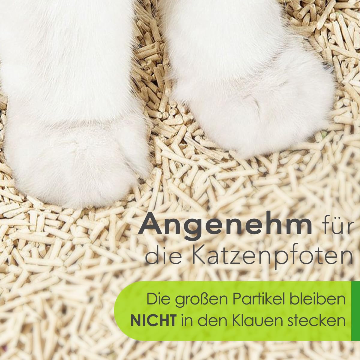Tofu Katzenstreu, 100% natürlich, Innovative Klumpstreu, geruchsfrei, komplett wasserlöslich， biologisch abbaubar, staubfrei，Extrem Saugfähig und schnell trocknend (6 x 2,5KG)