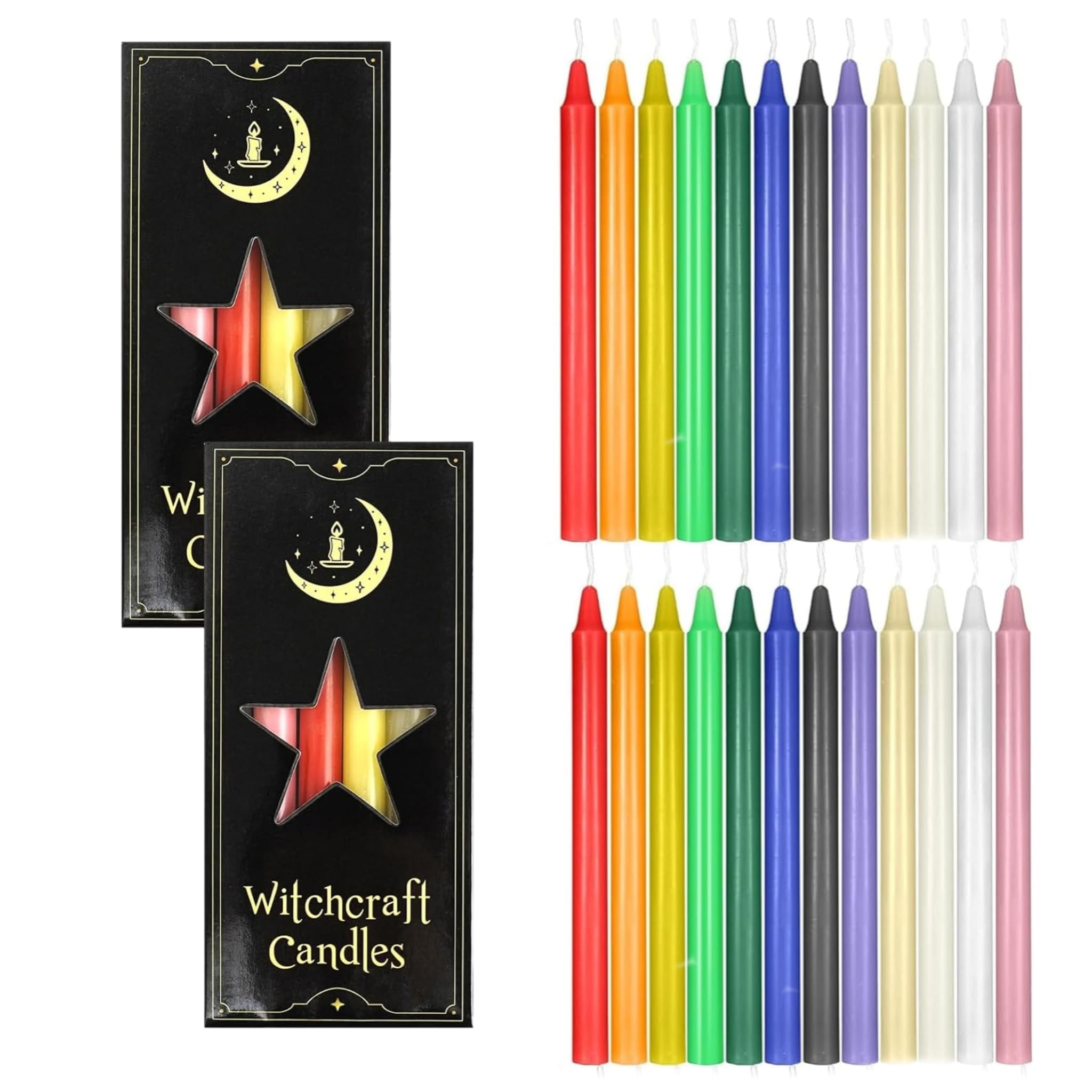 Stabkerzen Bunt,24 Kleine Kerzen,Bunte Kerzen,Stabkerzen Weihnachten