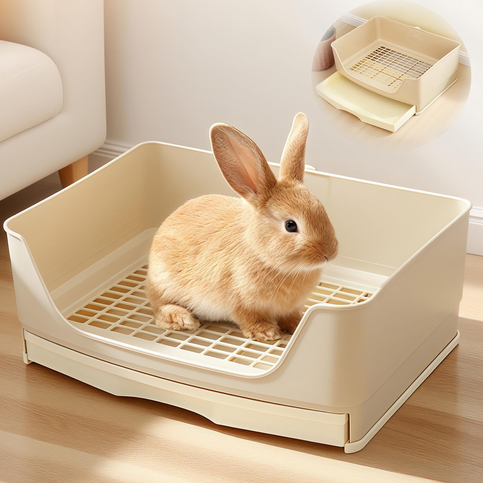Amazon | awliye うさぎ トイレ 四角形 40*30 大型 ウサギ トイレ