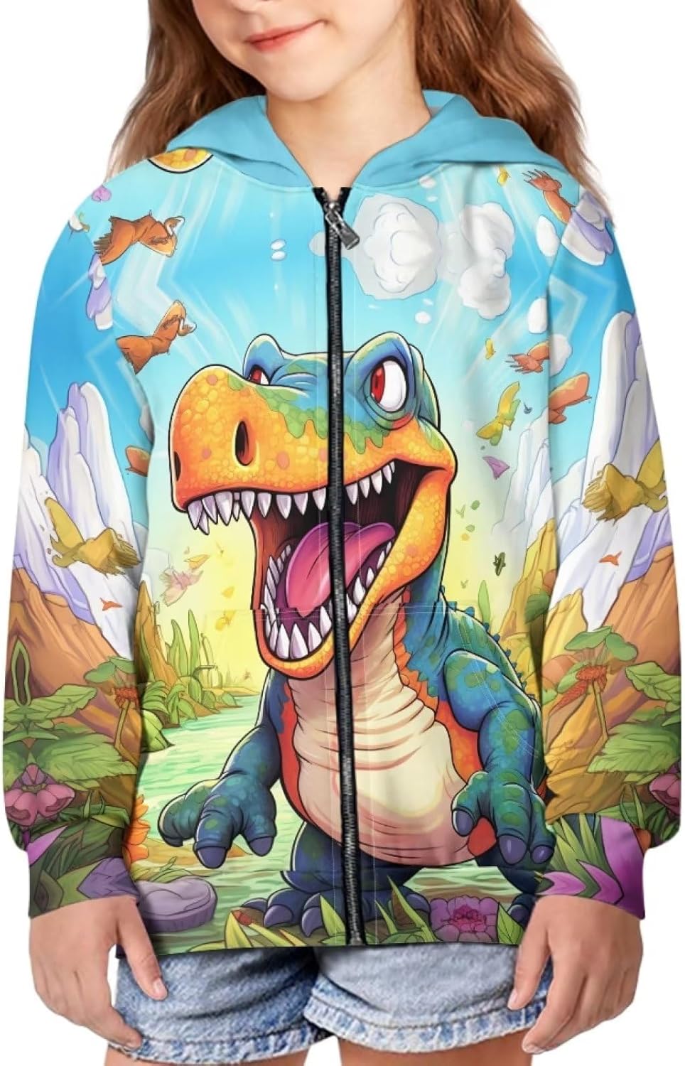 Upetstory Kids Zip Up Hoodie Fashion Hooded Sweatshirt for Girls Boys Size 6-16