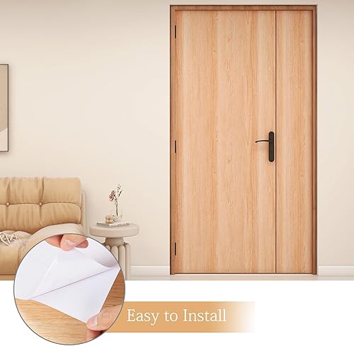 Miniatura 4 de Papel tapiz de grano de madera para despegar y pegar, papel tapiz texturizado de madera clara para encimera, baño, dormitorio, papel de contacto,