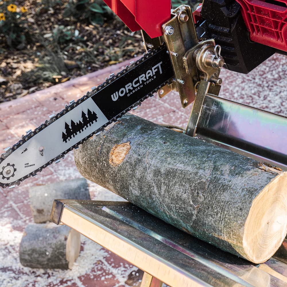 Sierra de sierra para motosierras – leña plegable con capacidad de carga de 120 kg – sierras de metal galvanizado con soporte para motosierra – Chainsaw horse con varilla de medición – Sierra de