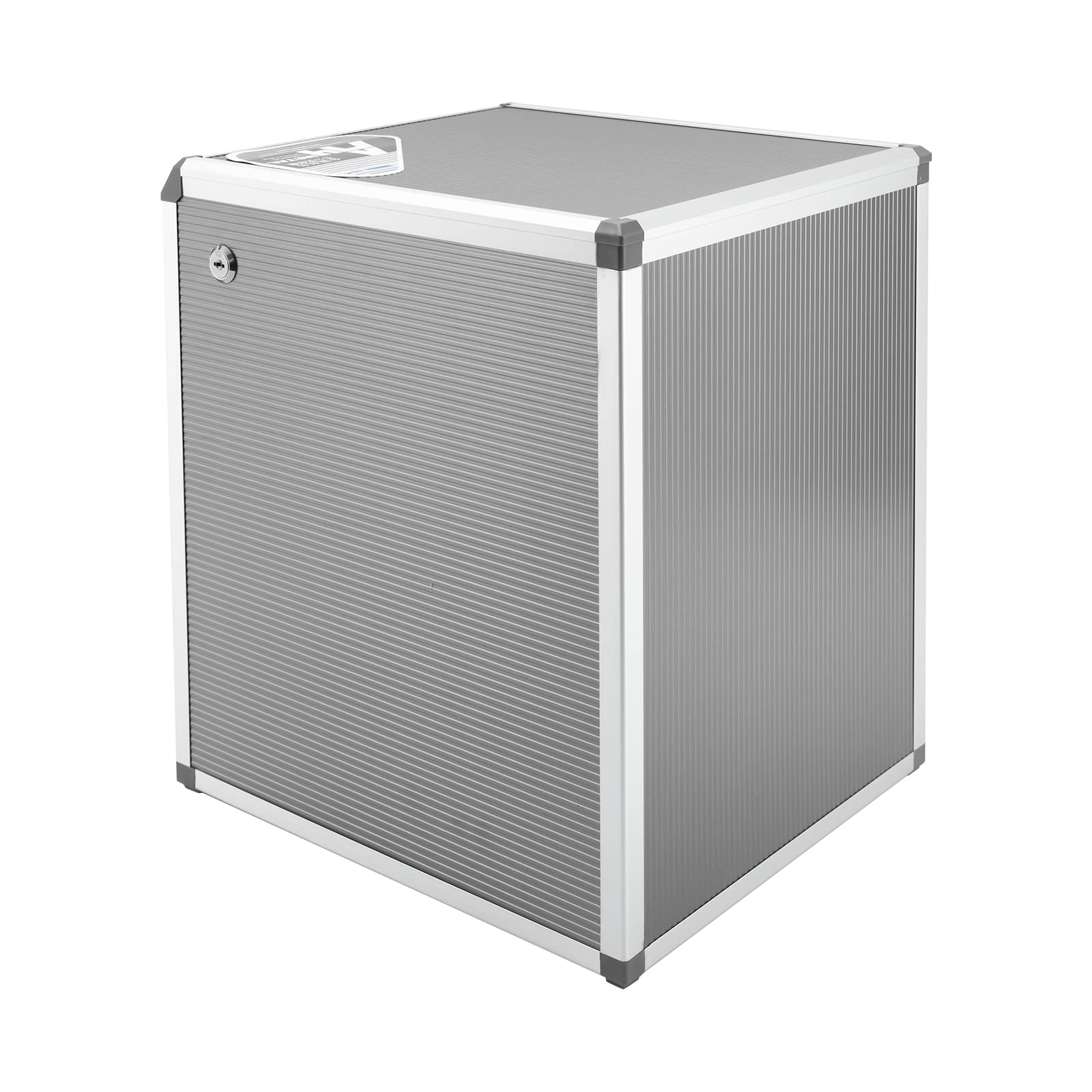 Cajas de cajones, caja de metal con cerradura con 5 compartimentos, caja de almacenamiento para cajones de escritorio, 31,5 x 35 x 40,5 cm