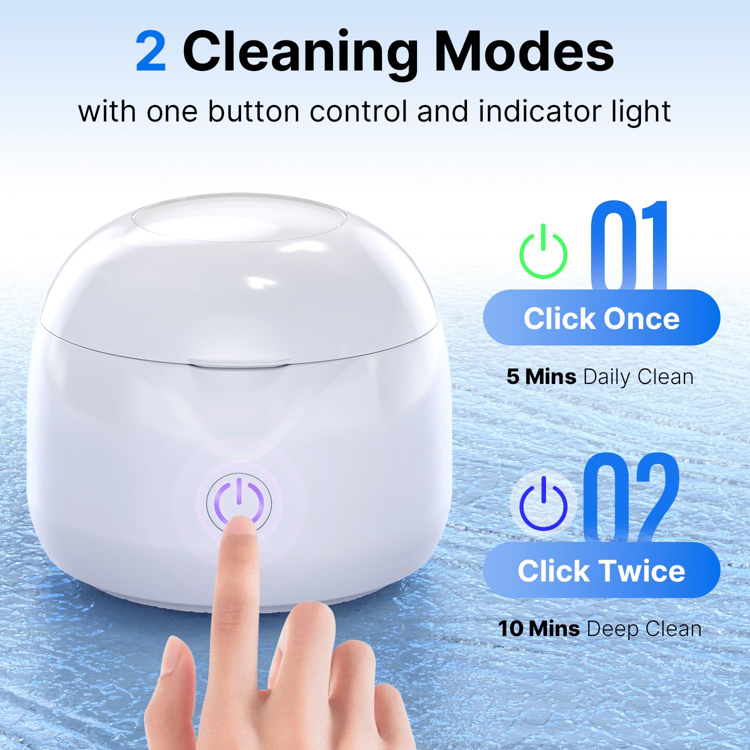 ITSHINY Nettoyeur Ultrasons 45000Hz 200ml Lampe UV 25W Ultrasonic Cleaner