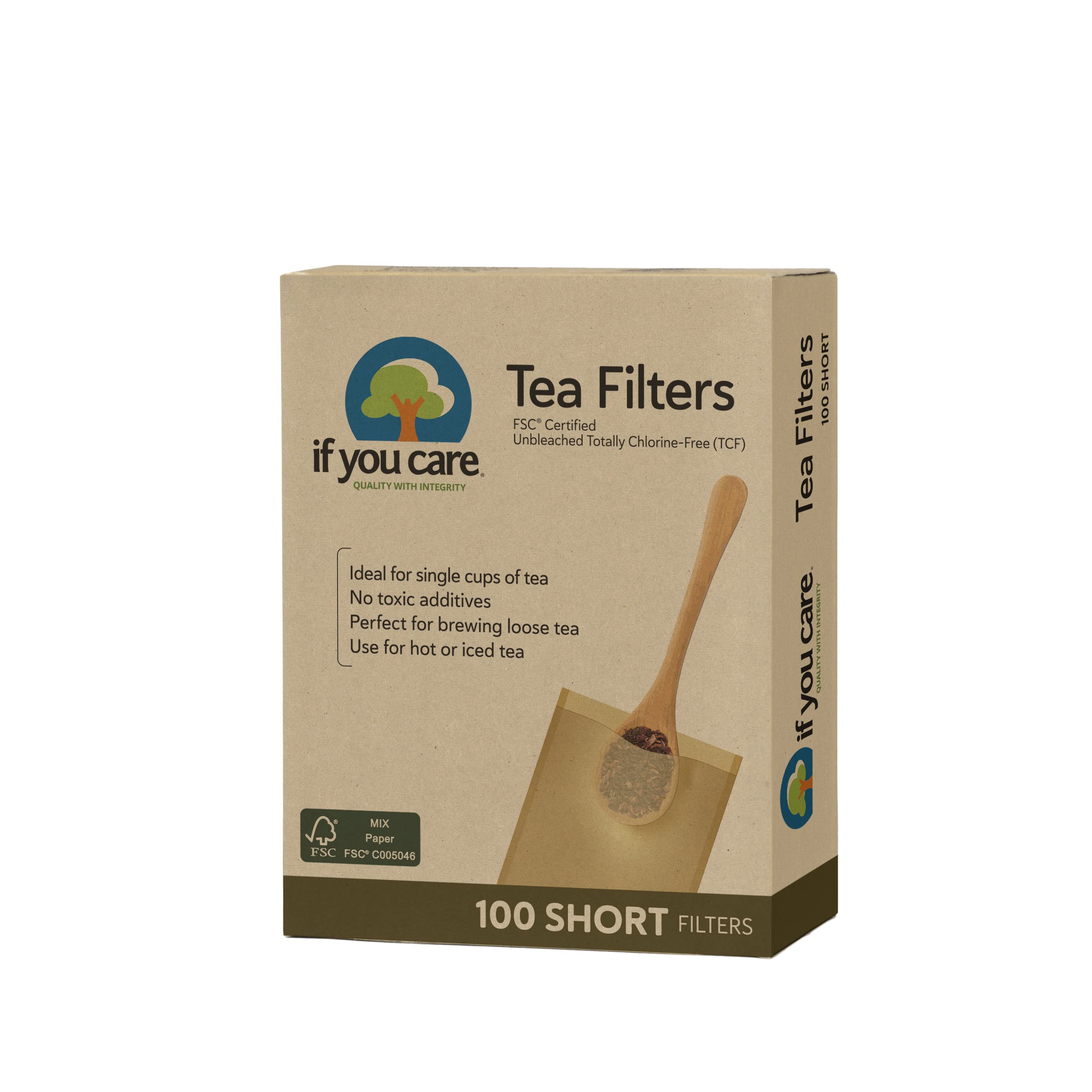 IF YOU CARE Fsc Certified Unbleached Tea Filters, 100 Count (Pack of 18)