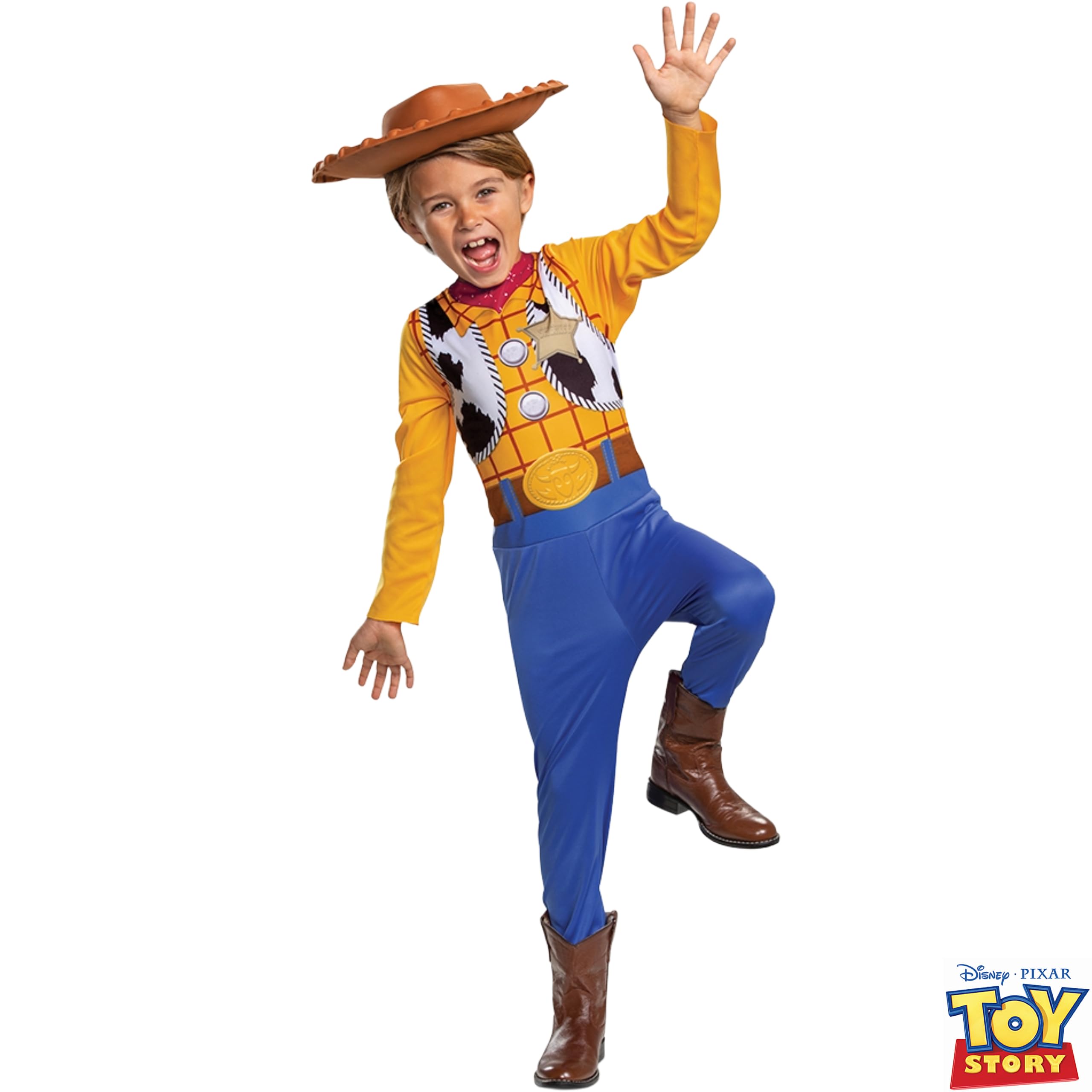 Disney oficjalny kostium Classic Woody dla dzieci, chłopców, zabawkowa historia, kostium dziecięcy, kostium karnawałowy