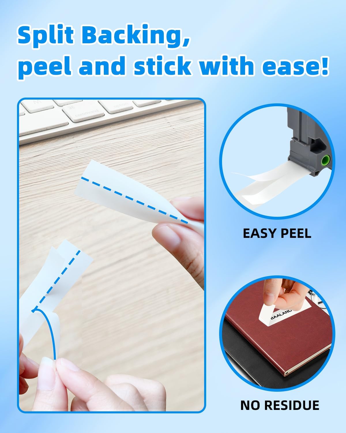 Label Maker Tape 12mm 0.47" Laminated White Replacement for Brother P Touch Label Tape TZe-231 TZe231 TZe TZ Tape, Compatible for Brother PT- D210 D220 D200 H100 D400 1280 D600 D610BT, 30-Pack