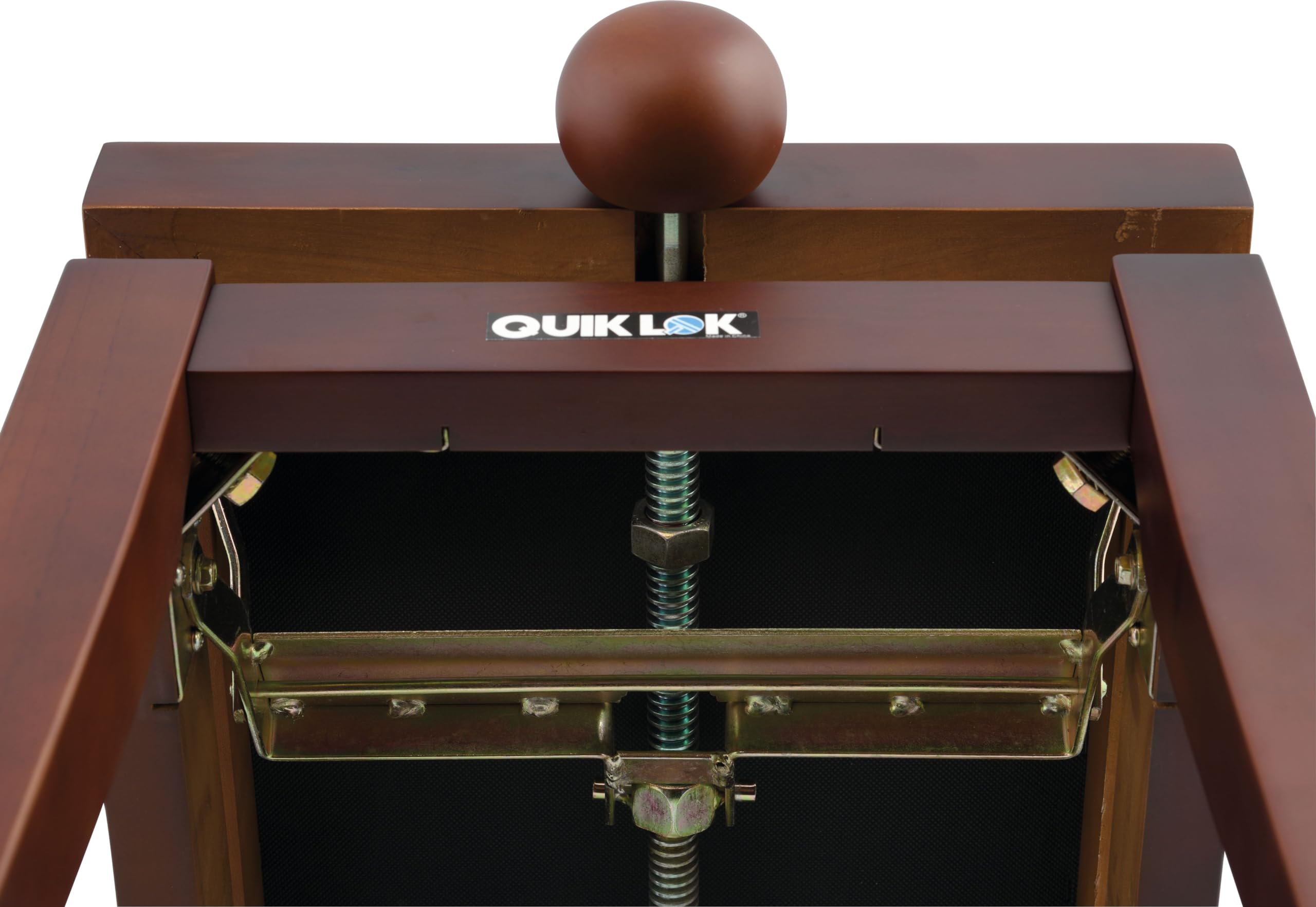 QUIK LOK - PB/100 WN S PANCA IN LEGNO PER PIANOFORTE, Con Seduta in Sky Nero, Rivestimento Durevole, Altezza Regolabile da 48 a 57 cm, Versione in Finitura Noce Satinato
