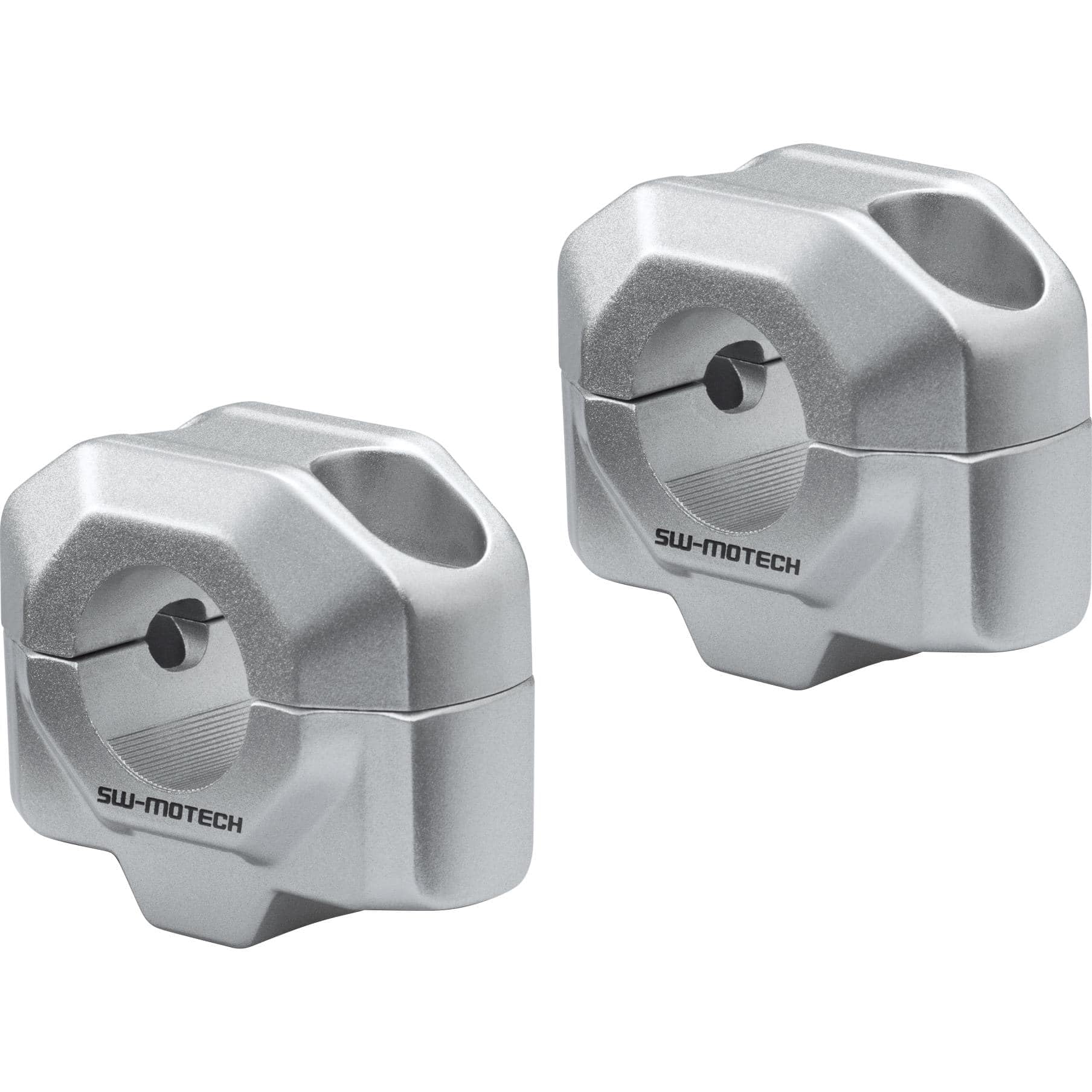 SW-MOTECH Lenkererhöhung OO für 22mm Lenker um 15mm silber, Unisex, Multipurpose, Ganzjährig, Aluminium