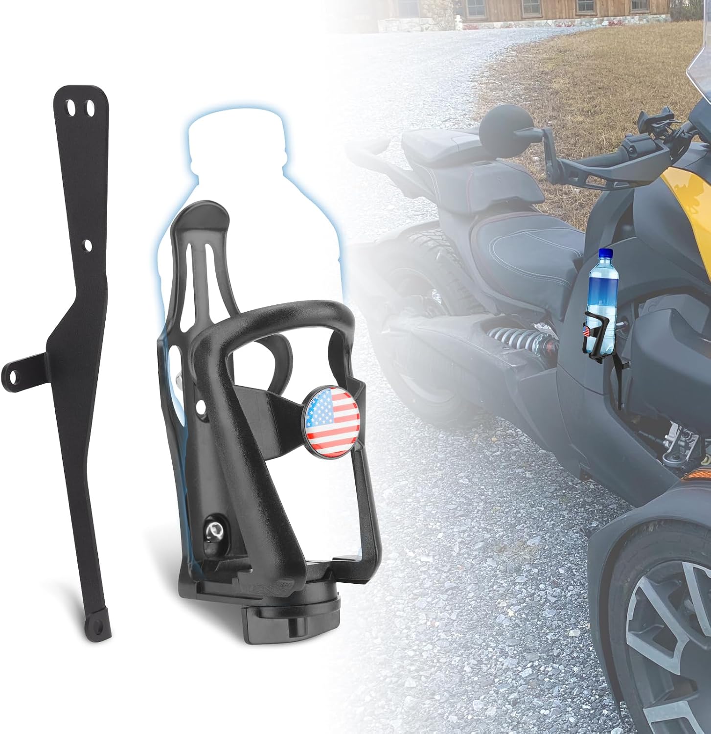 Driver Right Side Adjustable Drink Holder for Can-Am Ryker