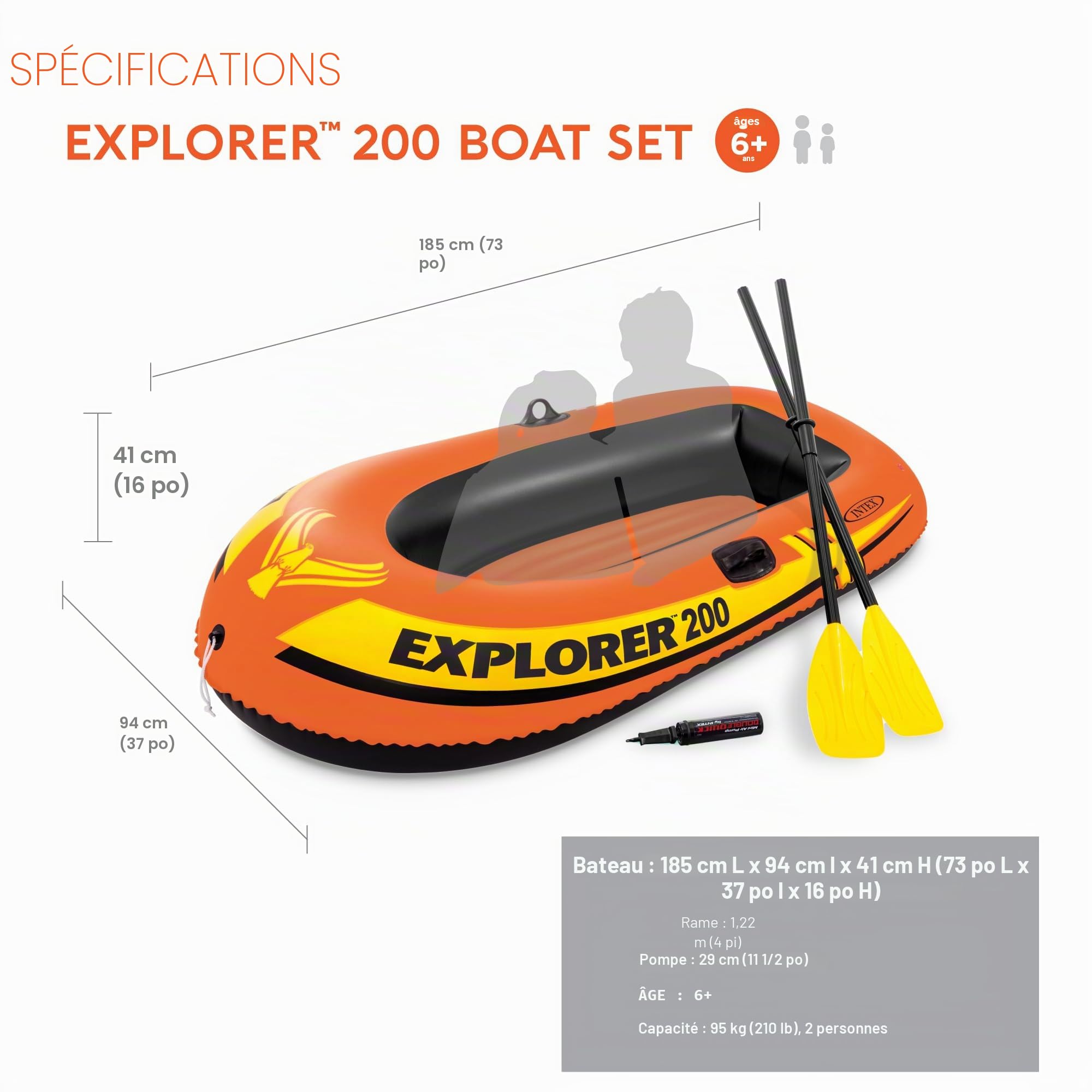 Ensemble Bateau Explorer 200 78" (58331)