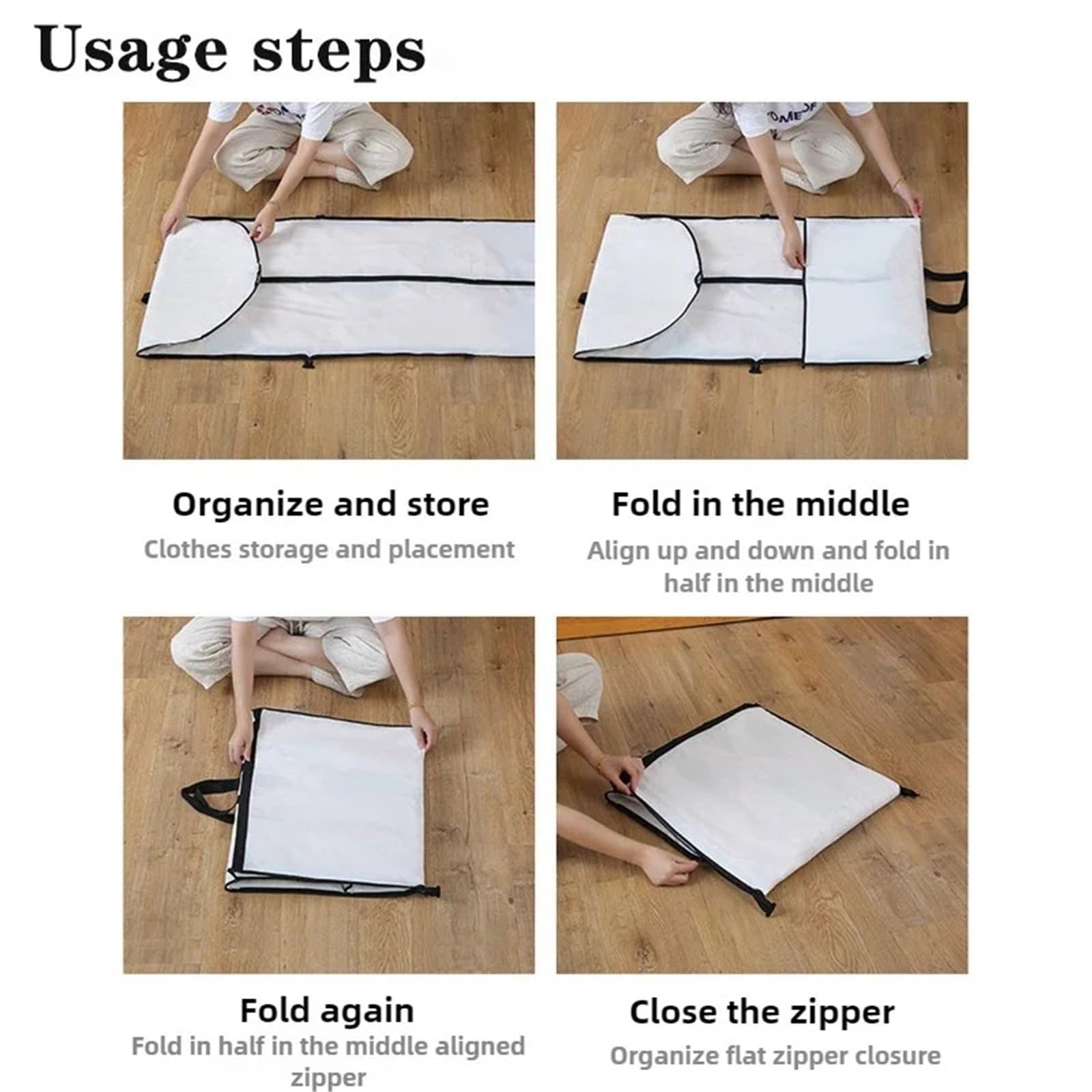 Funda para Ropa Funda Protectora For Ropa De 60 X 180 Cm, Ideal For Trajes, Vestidos, Chaquetas, Abrigos, Bolsas Viaje, Y Novia(White-3PCS)