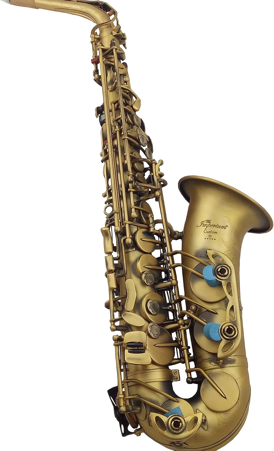 Professional Antique color thicker brass alto saxophone with metal keys and buttons