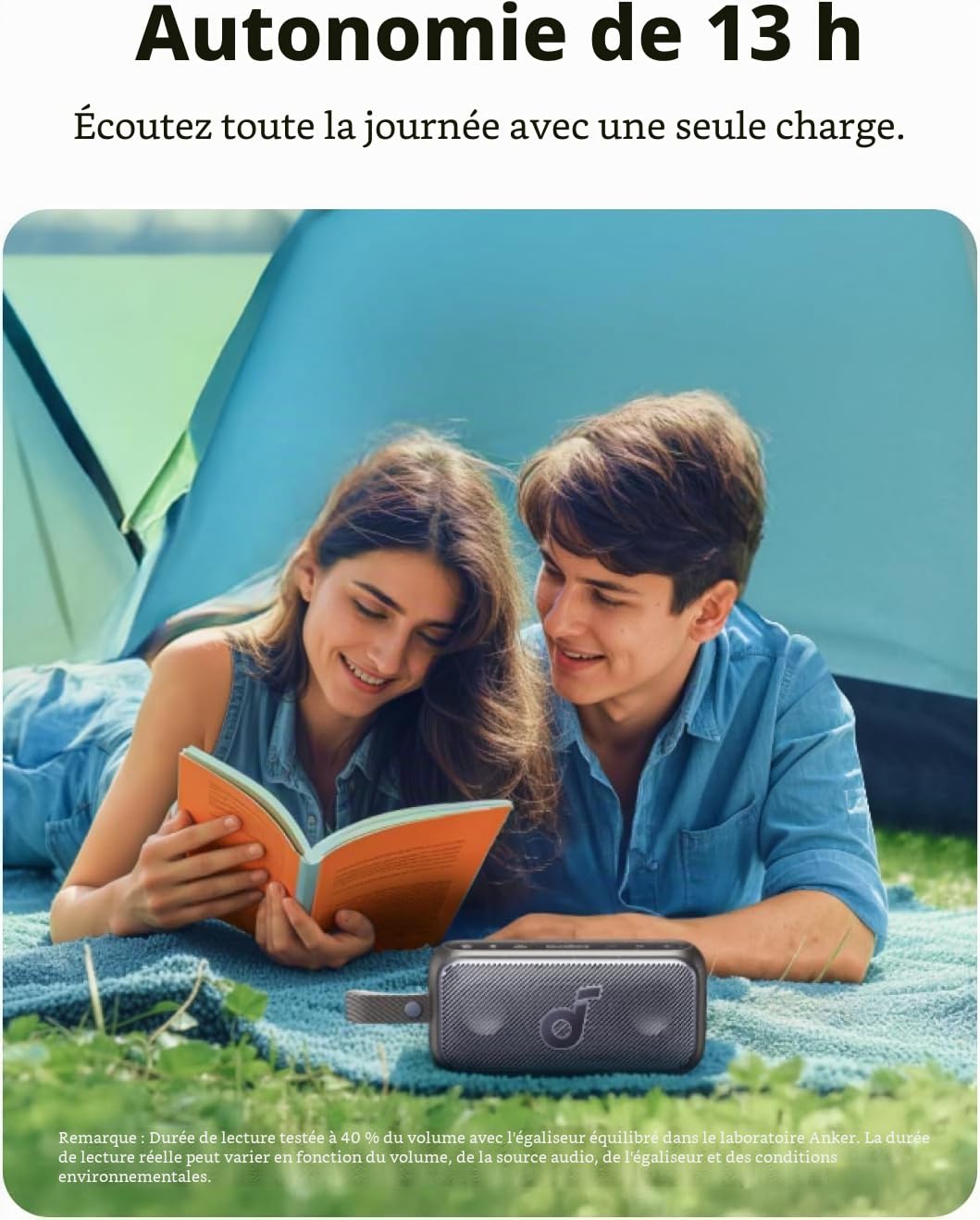 Soundcore Enceinte Bluetooth Puissante Motion 300 sans Fil Haute résolution avec BassUp,Enceinte avec SmartTune, Son stéréo 30 W, Autonomie 13H et étanche IPX7, pour l'Extérieur