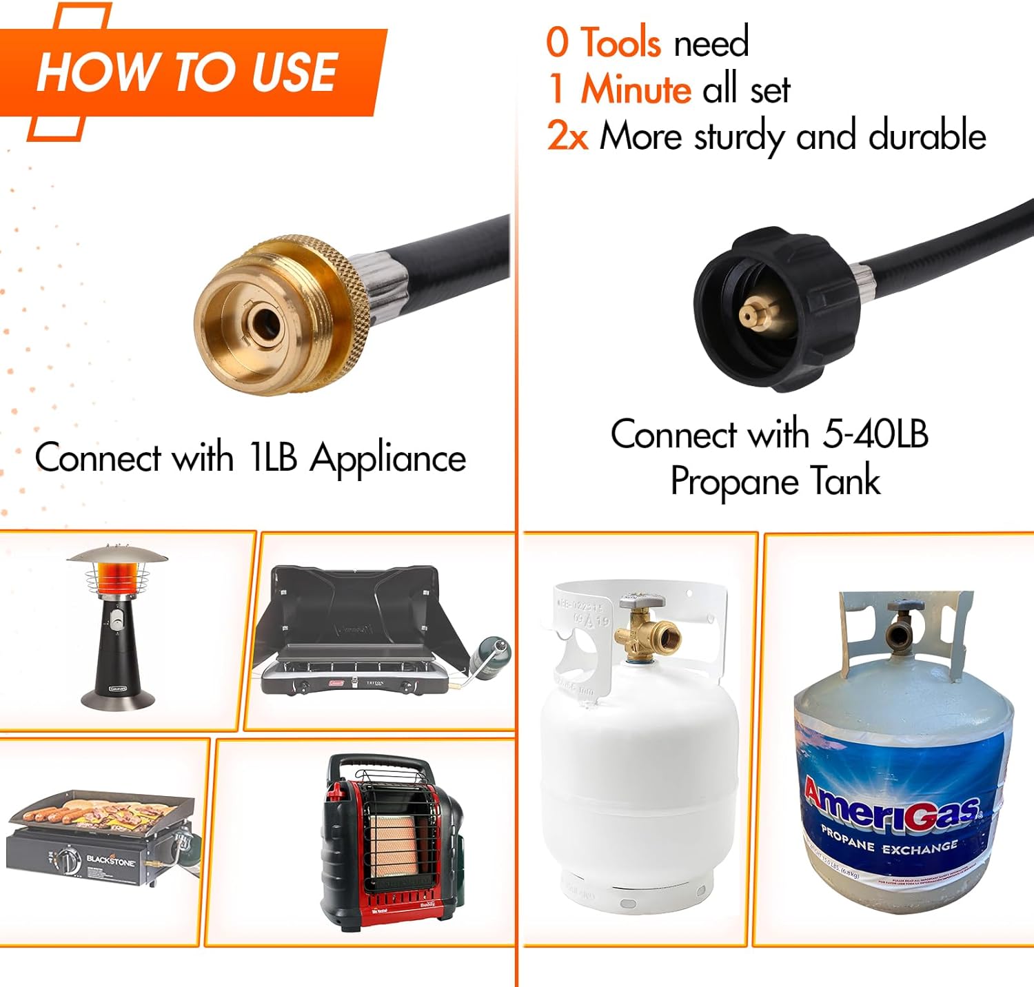 Grill Gun Propane Torch with 8FT Propane Hose