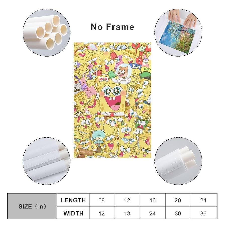 Amazon.co.jp: スポンジボブ アートポスター 飾り絵 かわいい