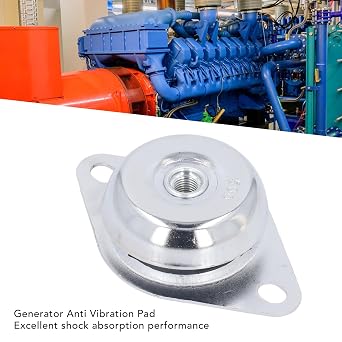 Generator Anti Vibration Pad, 500kg Load Capacity Vibration Reduction Rubber Shock Isolator for Generator, Stainless Steel Rubber Shock Dampener for M16 Mechanical Genset