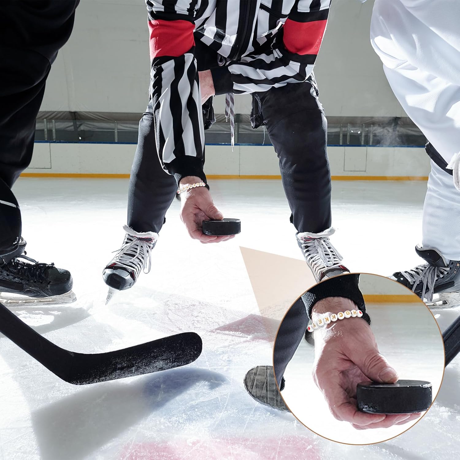 20 Sets Hockey Bracelets,Clay Beaded Sports Bracelets with Inspirational Cards, Hockey Gifts for Party Favors,Team Players, Coaches Fans Lovers - Image 6