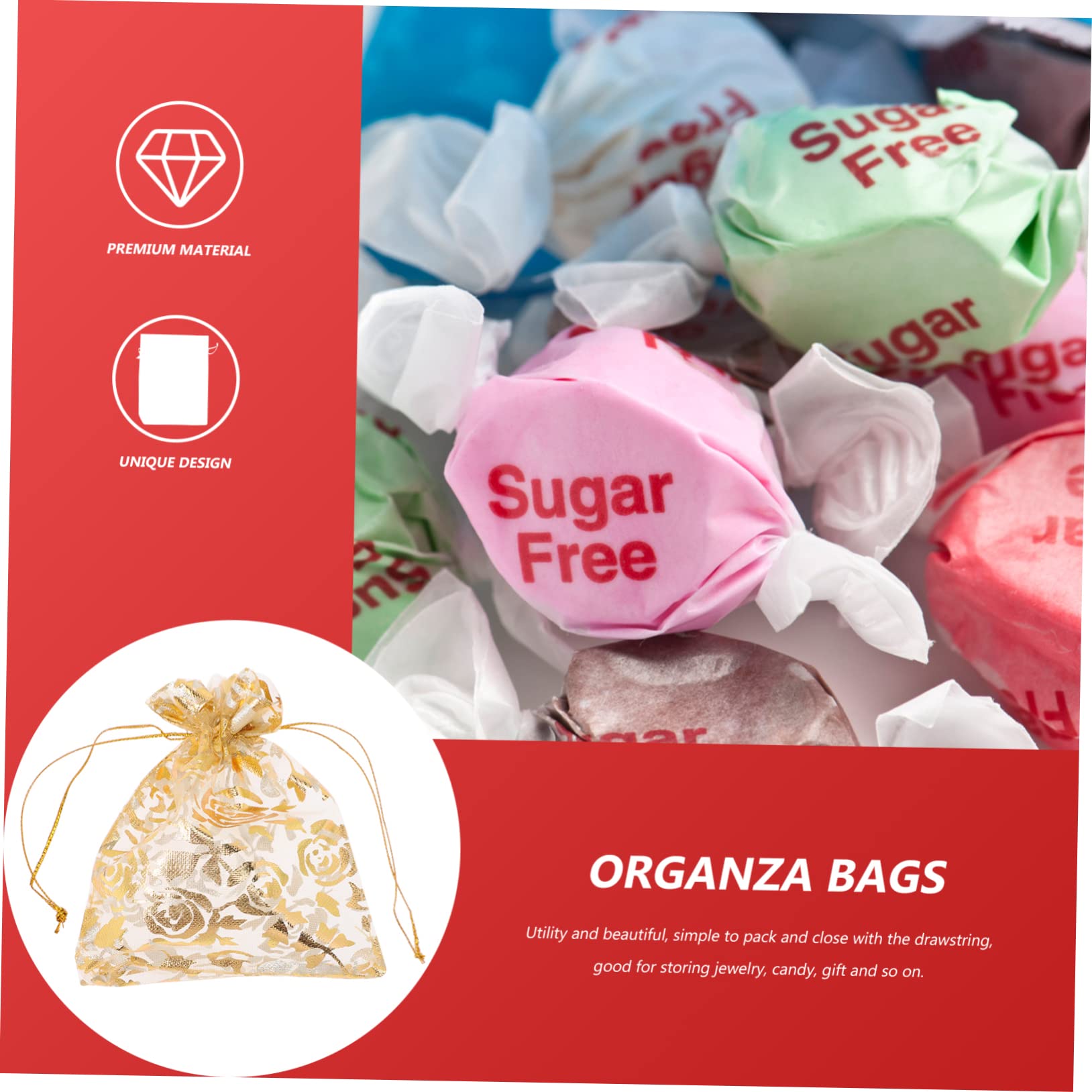 Healeved 300stücke Organza Geschenktüten Mit Kordelzug Elegante Hochzeits Und Schmuckbeutel Für Süßigkeiten Und Kleine Für Feiern Und Anlässe