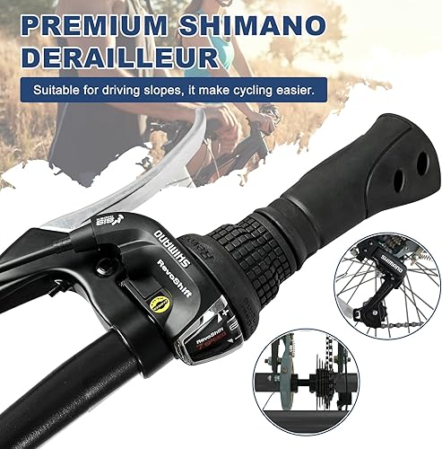 Miniatura 5 de Barbella Bicicleta de montaña para adultos, 7 velocidades y tres ruedas, triciclo de montaña para adultos, triciclo de crucero, triciclo de 242627.5