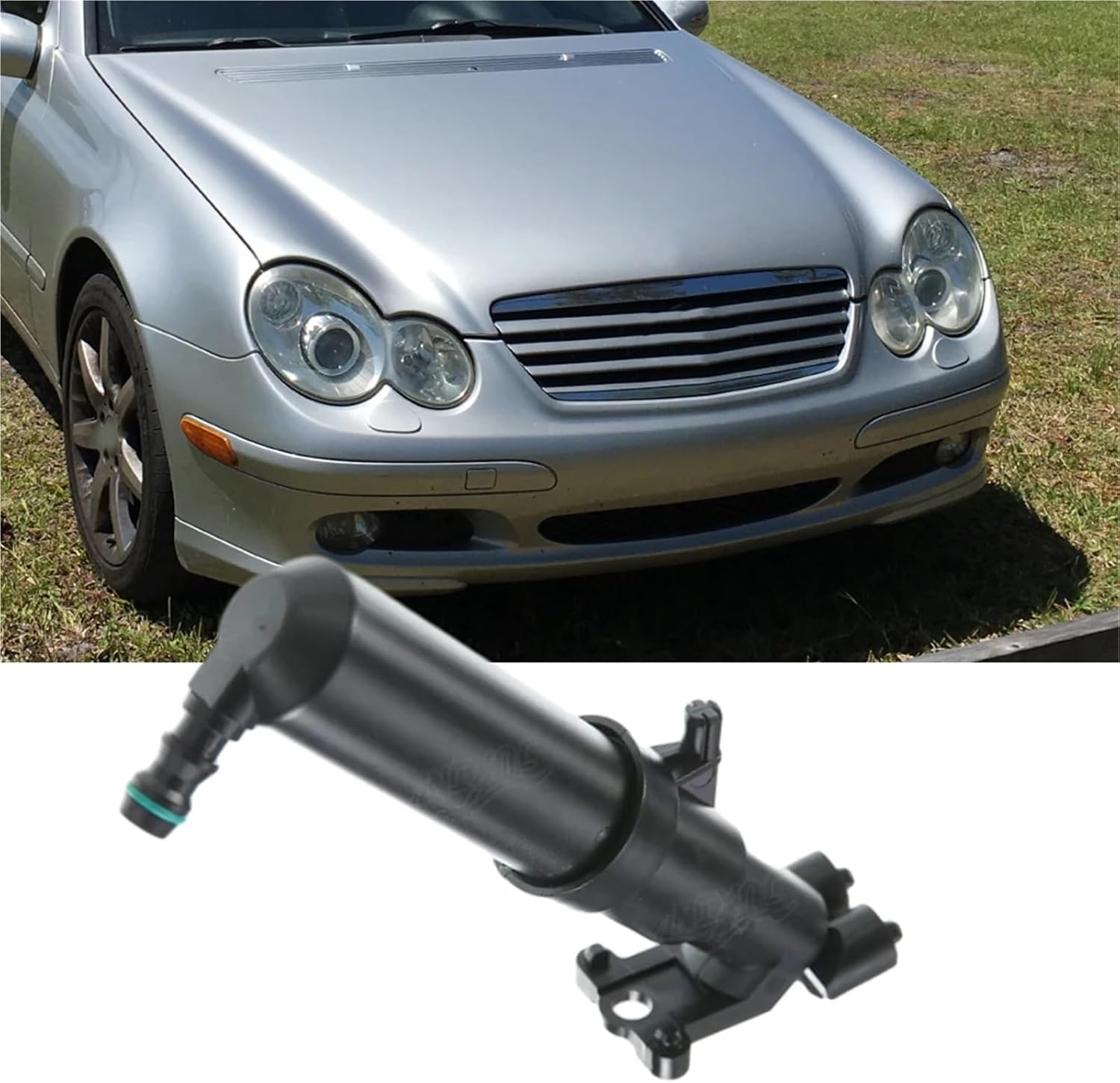 2038600547 1698601147 B180B200 Headlight Washer Nozzle Compatible with Mercedes-Benz C240 W203 V6 2.6L Wagon 2003-2005 Car Accessories(Right Side)