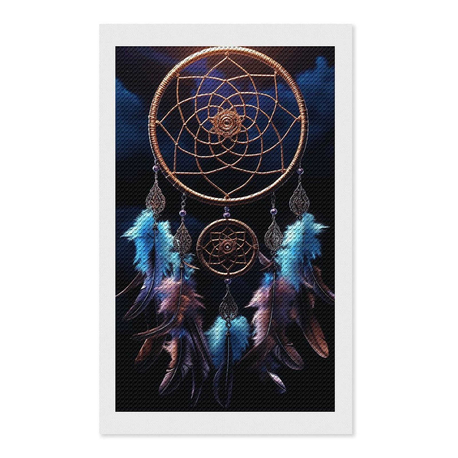 Dream Catcher Diamond Art Kits for Adults, DIY 5D Diamonds Painting Kits for Beginner, Round Full Drill Diamond Dots Painting, Diamonds Pictures Gem Art and Crafts Wall Decor 12"x20"
